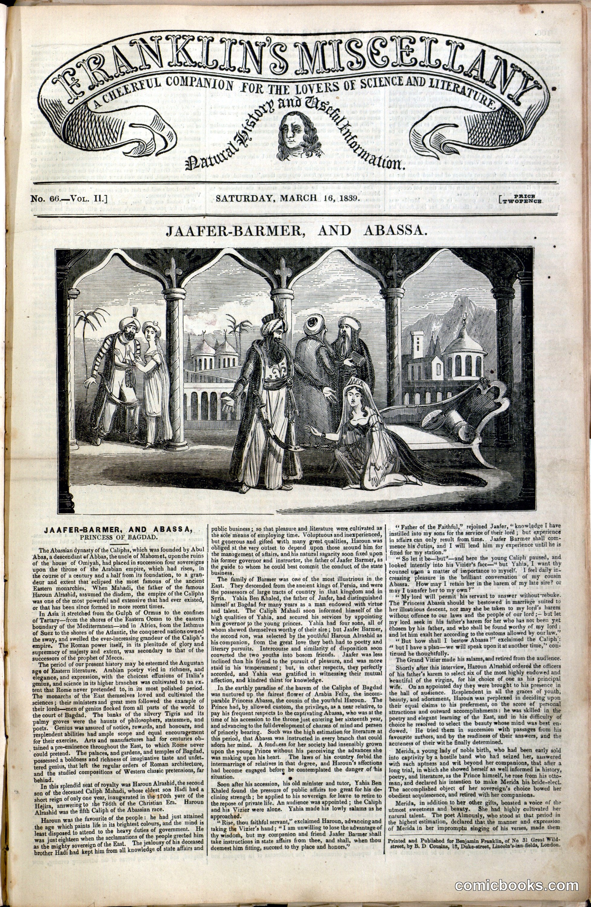 Franklin's Miscellany: Jaafer-Barmer, and Abassa