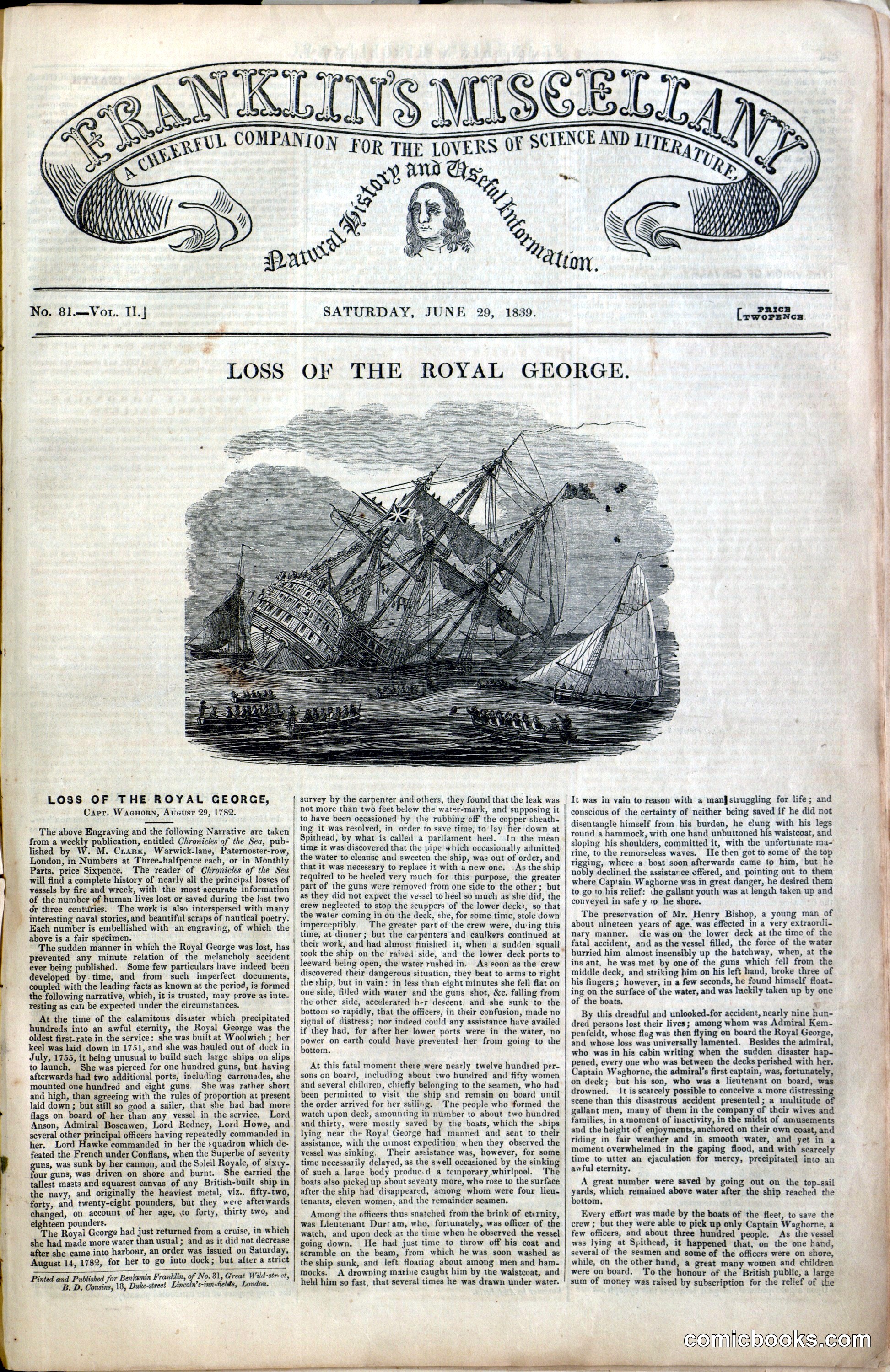 Franklin's Miscellany: Loss of the Royal George