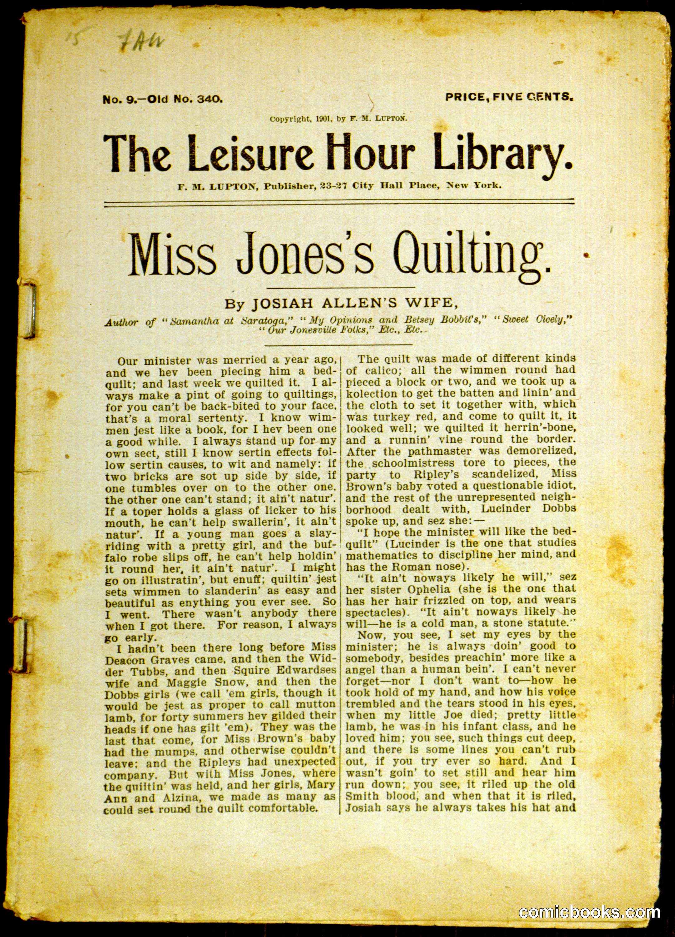 Miss Jones's Quilting