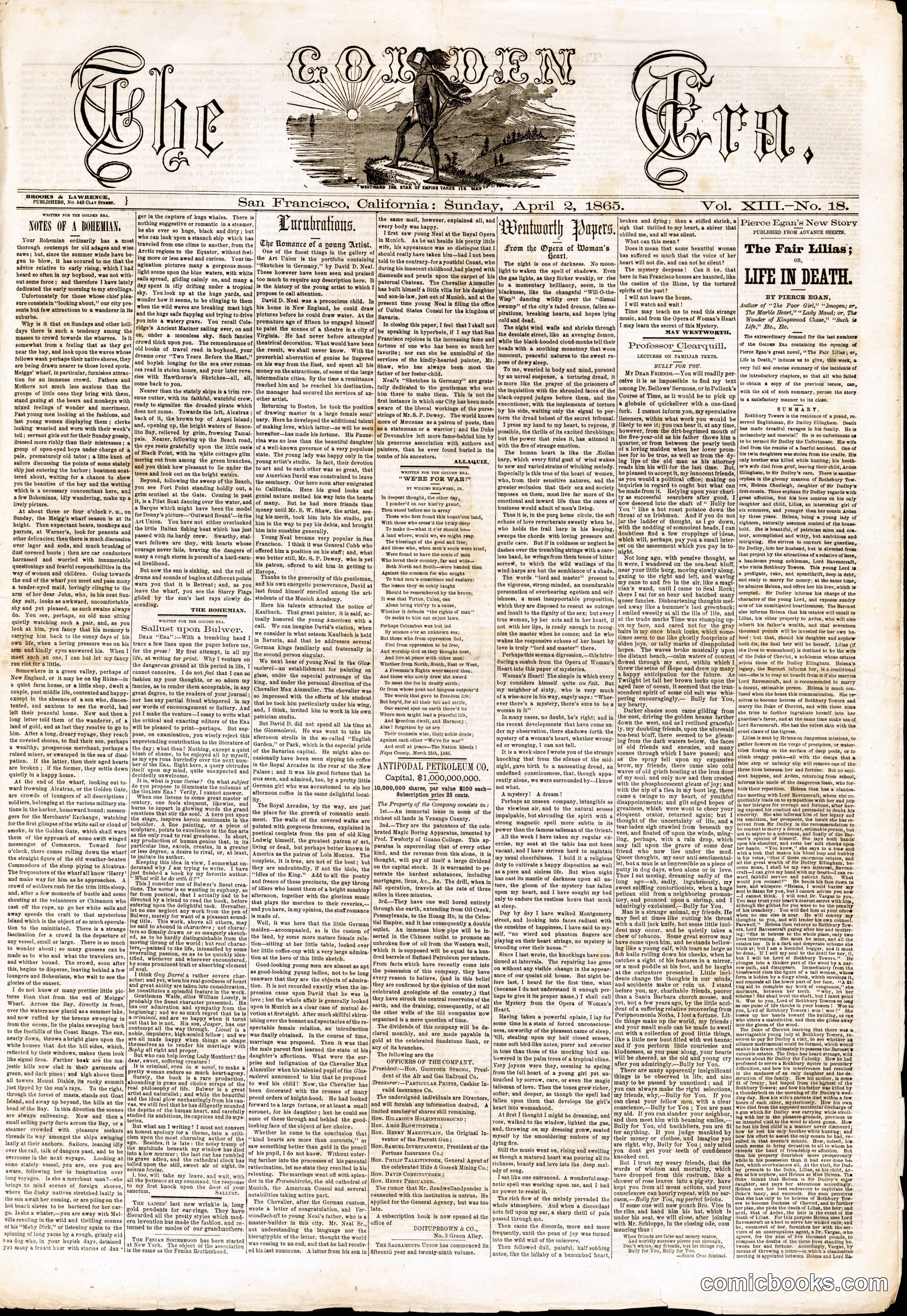 The Golden Era, Vol. XIII, No. 18