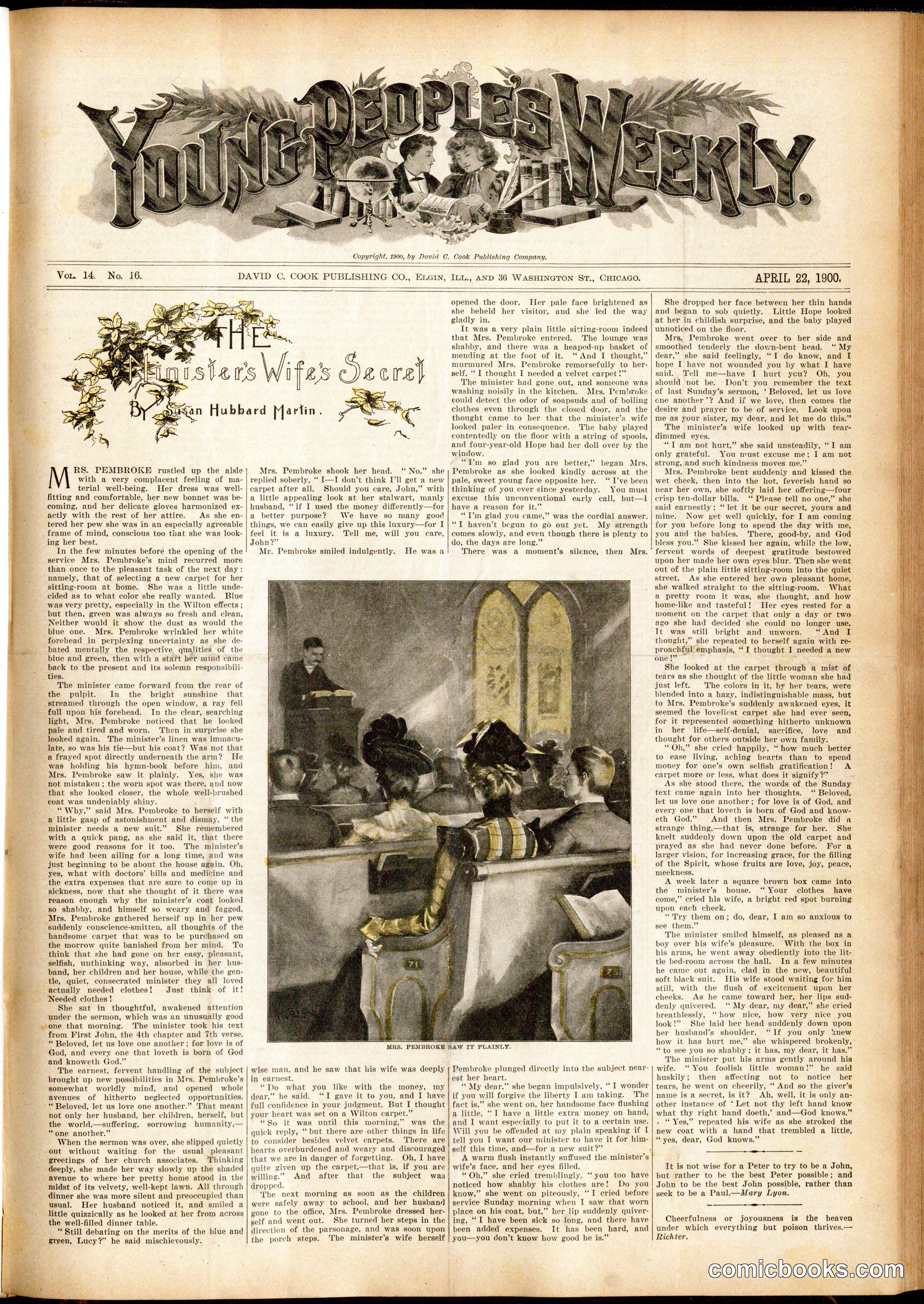 Young People's Weekly: 'The Musician's Wife's Secret'