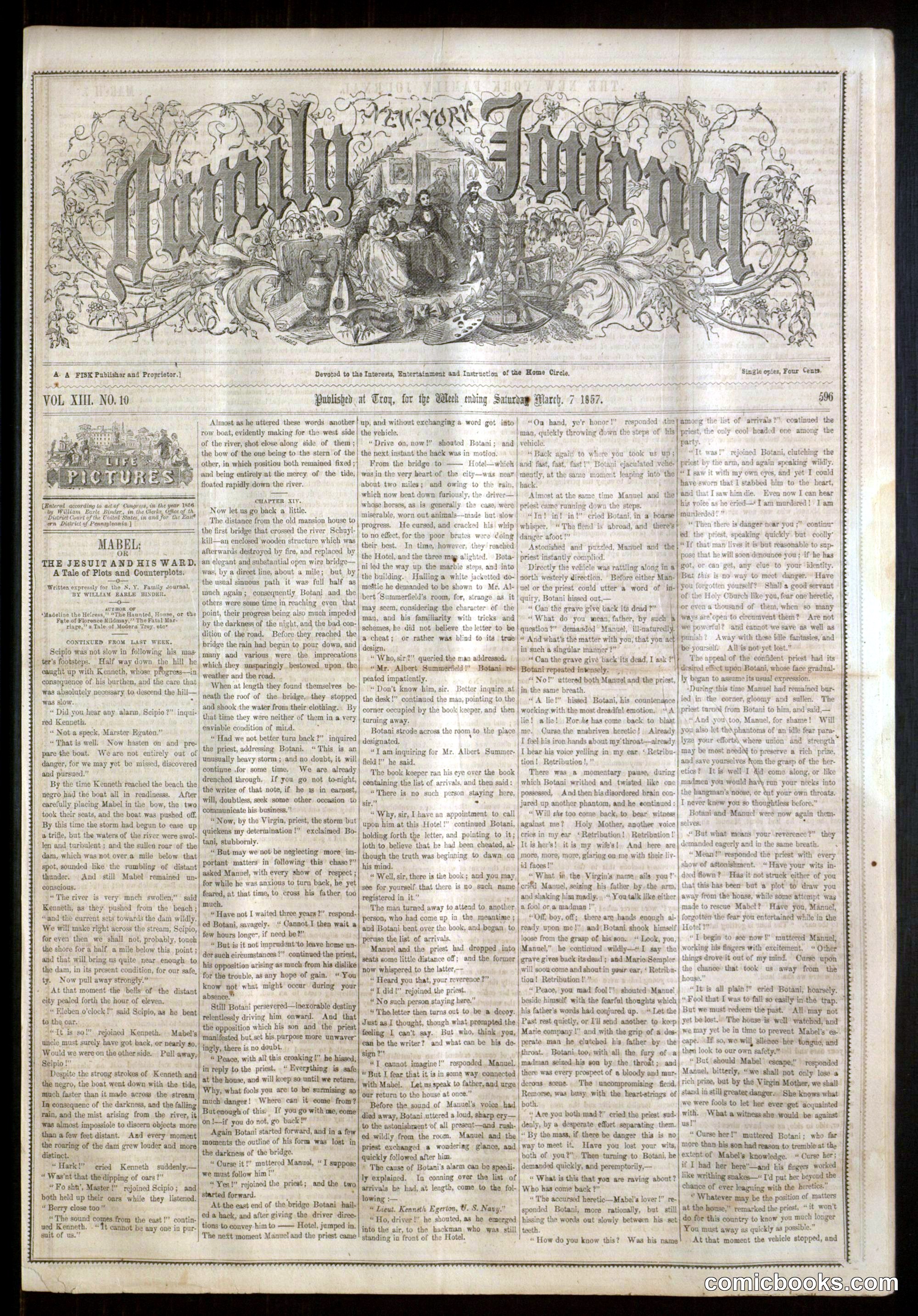 The New York Family Journal, Vol. XIII, No. 10