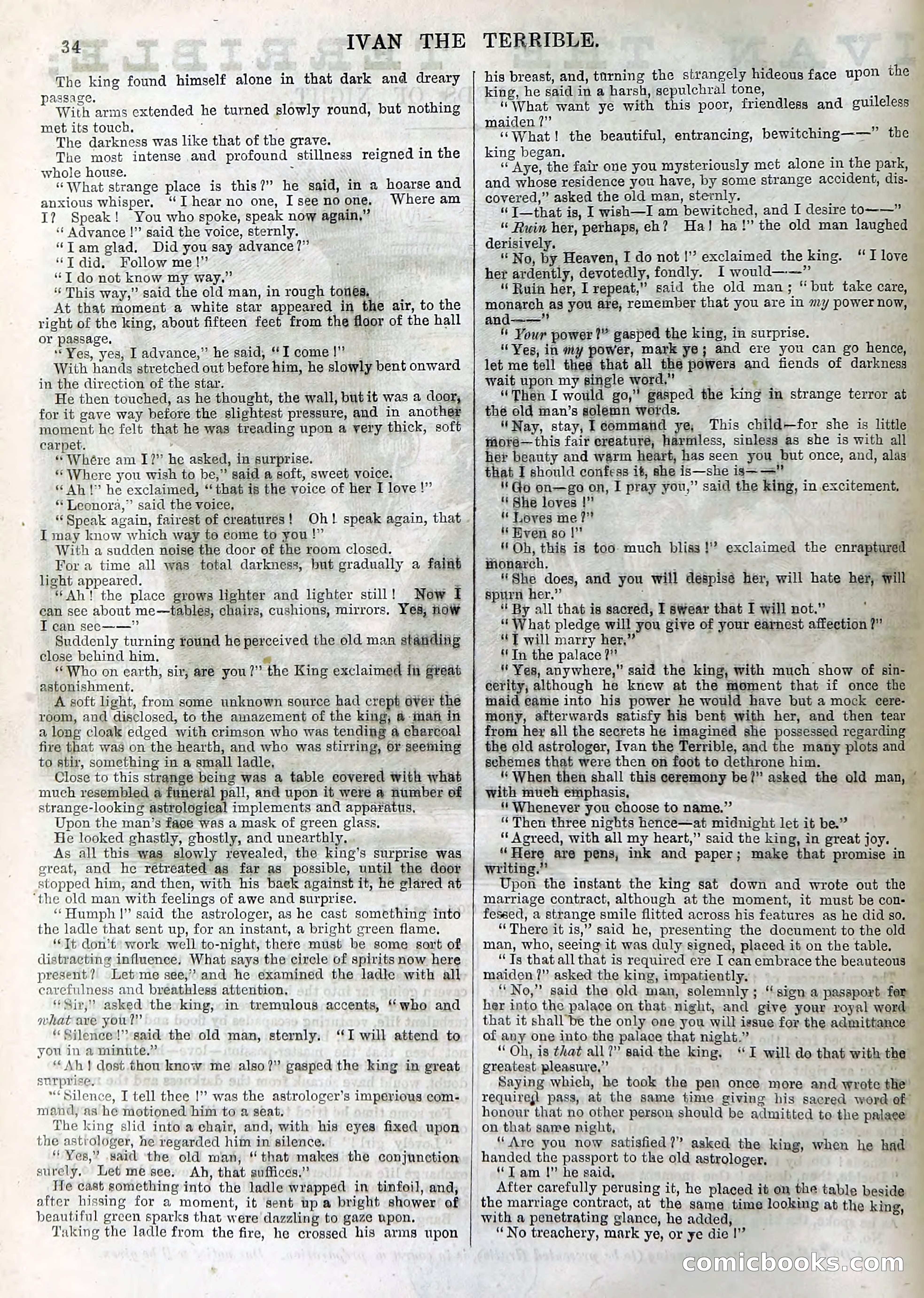 Ivan the Terrible; or, Dark Deeds of Night — page 38: Penny Dreadfuls, 1866