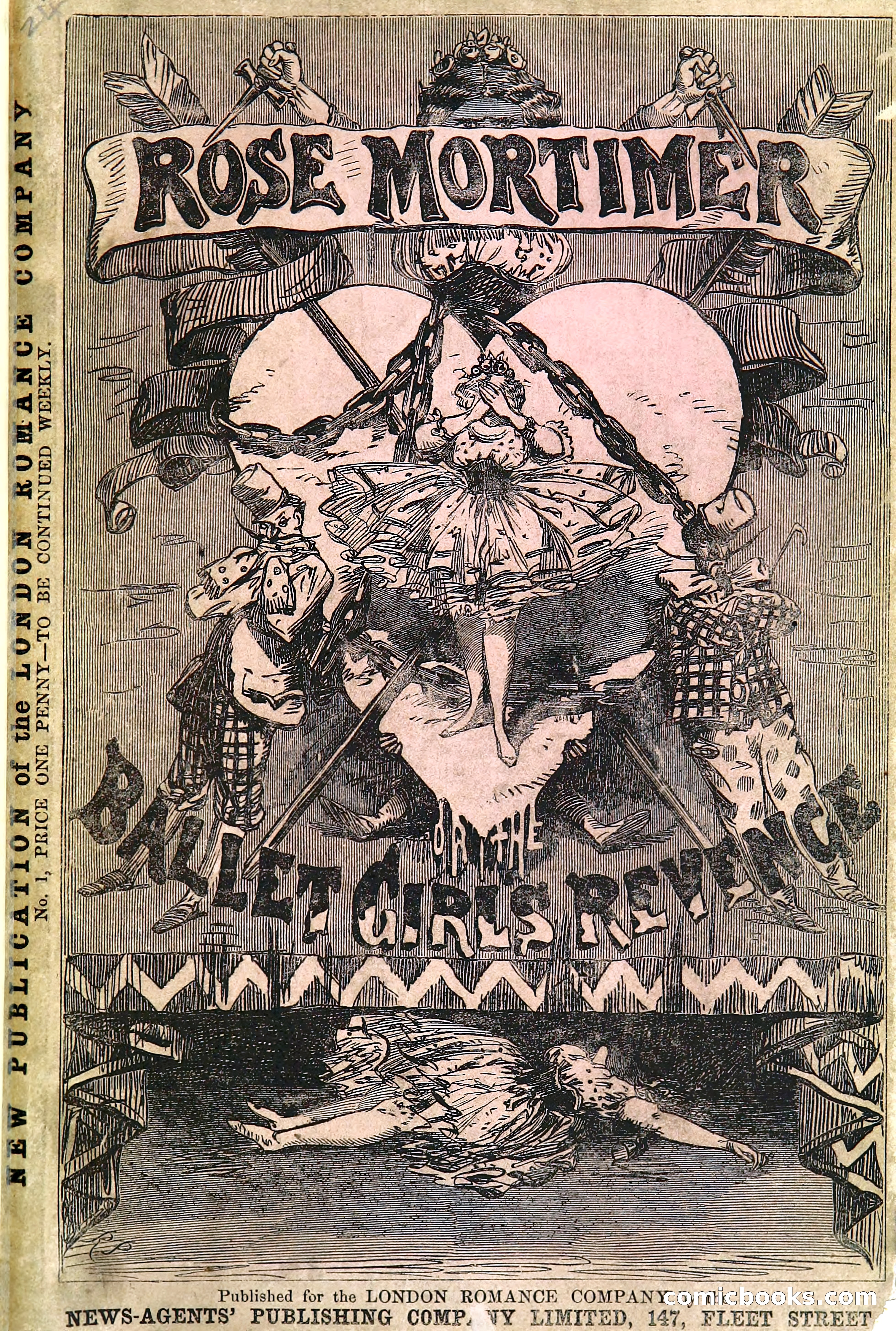 Rose Mortimer; Or, The Ballet-Girl's Revenge — page 1: Penny Dreadfuls, 1865