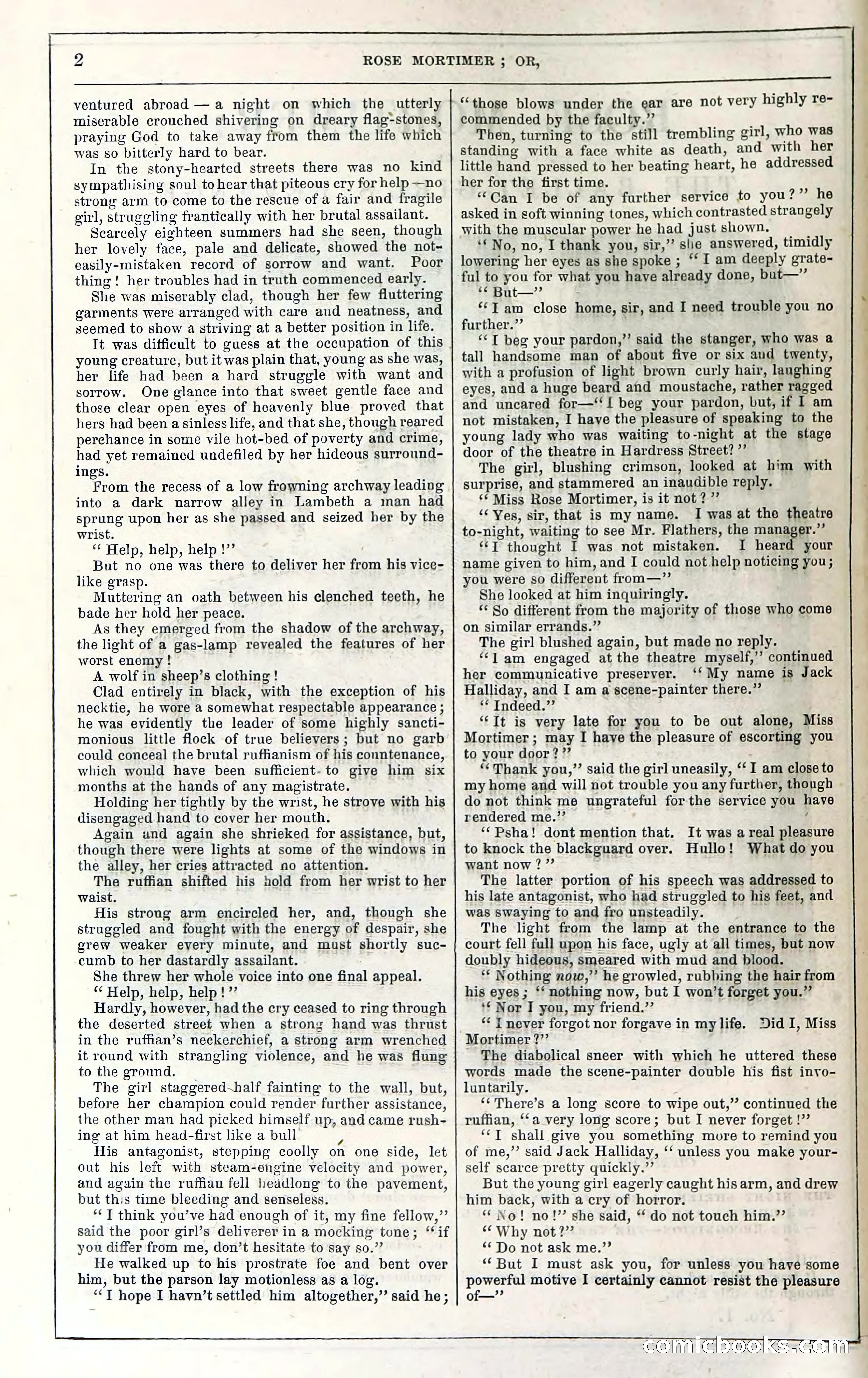 Rose Mortimer; Or, The Ballet-Girl's Revenge — page 10: Penny Dreadfuls, 1865