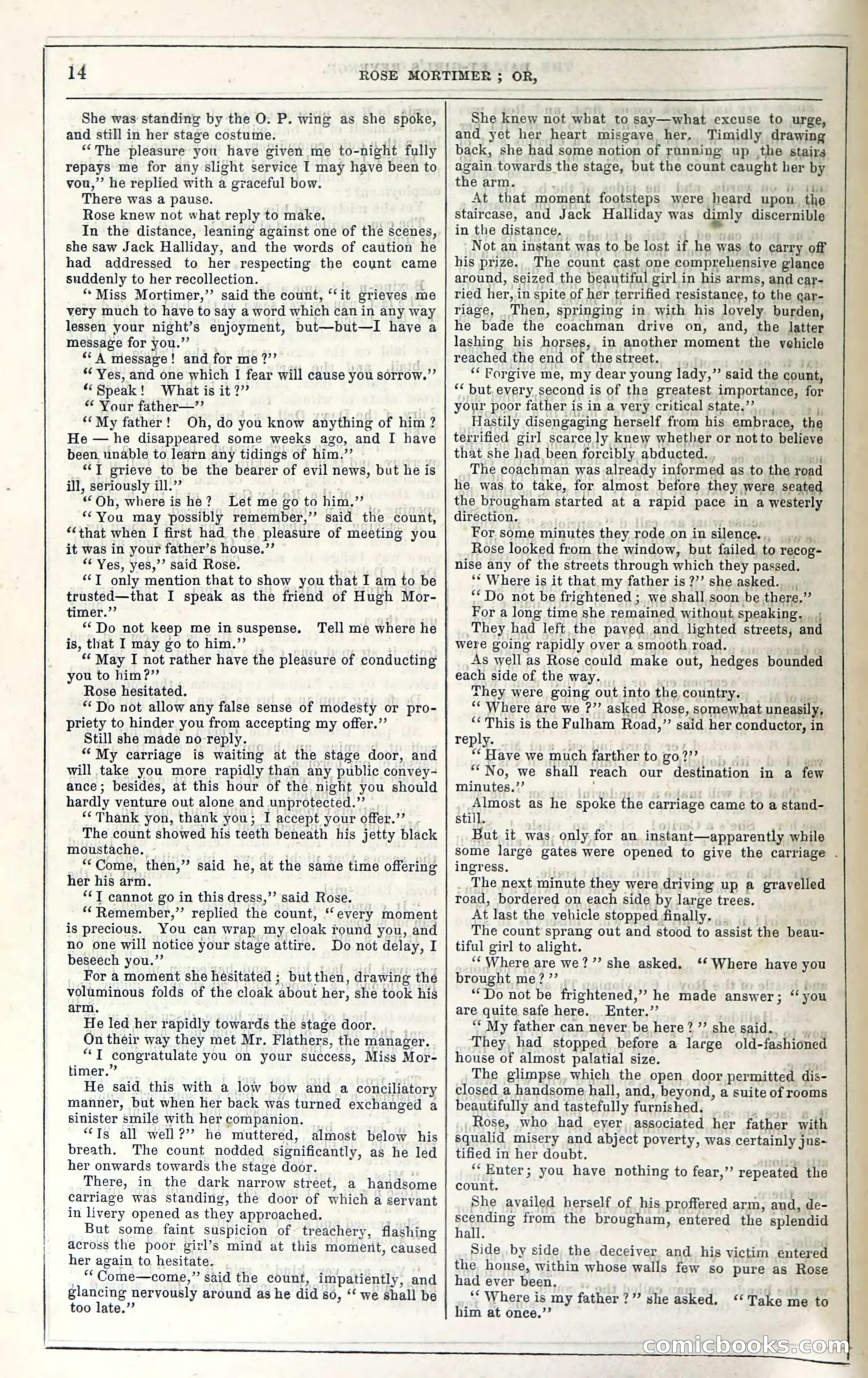 Rose Mortimer; Or, The Ballet-Girl's Revenge — page 22: Penny Dreadfuls, 1865