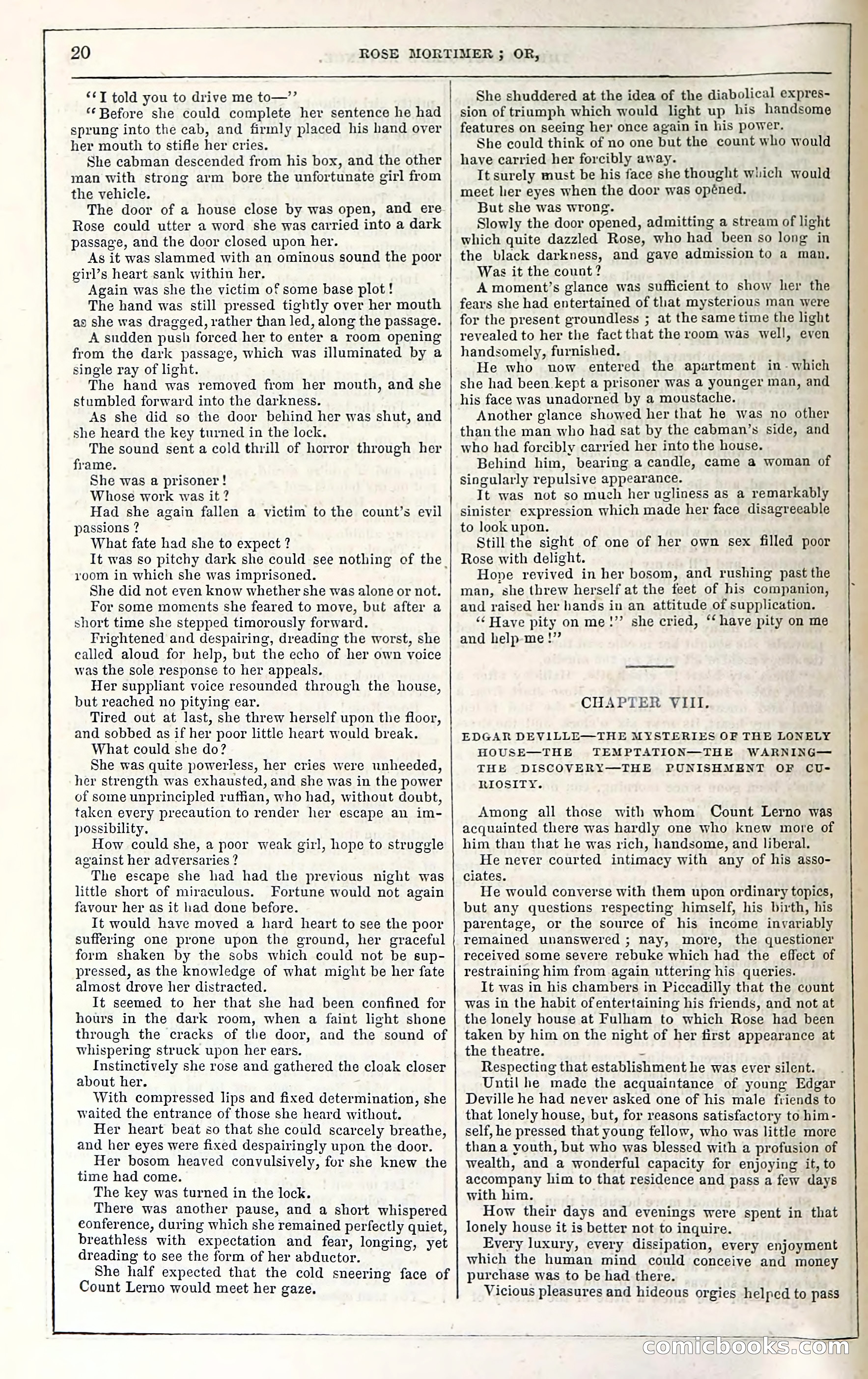 Rose Mortimer; Or, The Ballet-Girl's Revenge — page 26: Penny Dreadfuls, 1865
