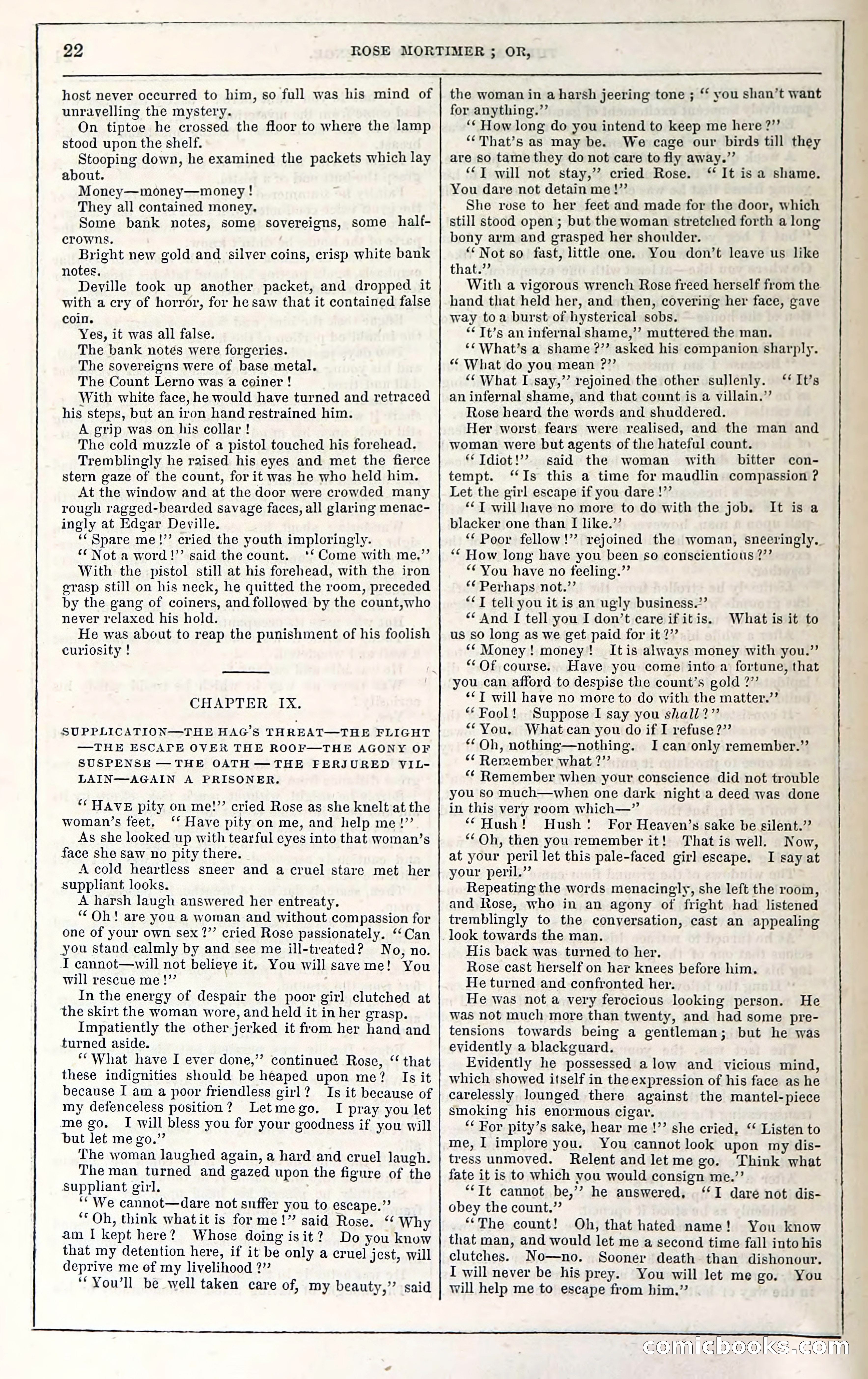 Rose Mortimer; Or, The Ballet-Girl's Revenge — page 28: Penny Dreadfuls, 1865