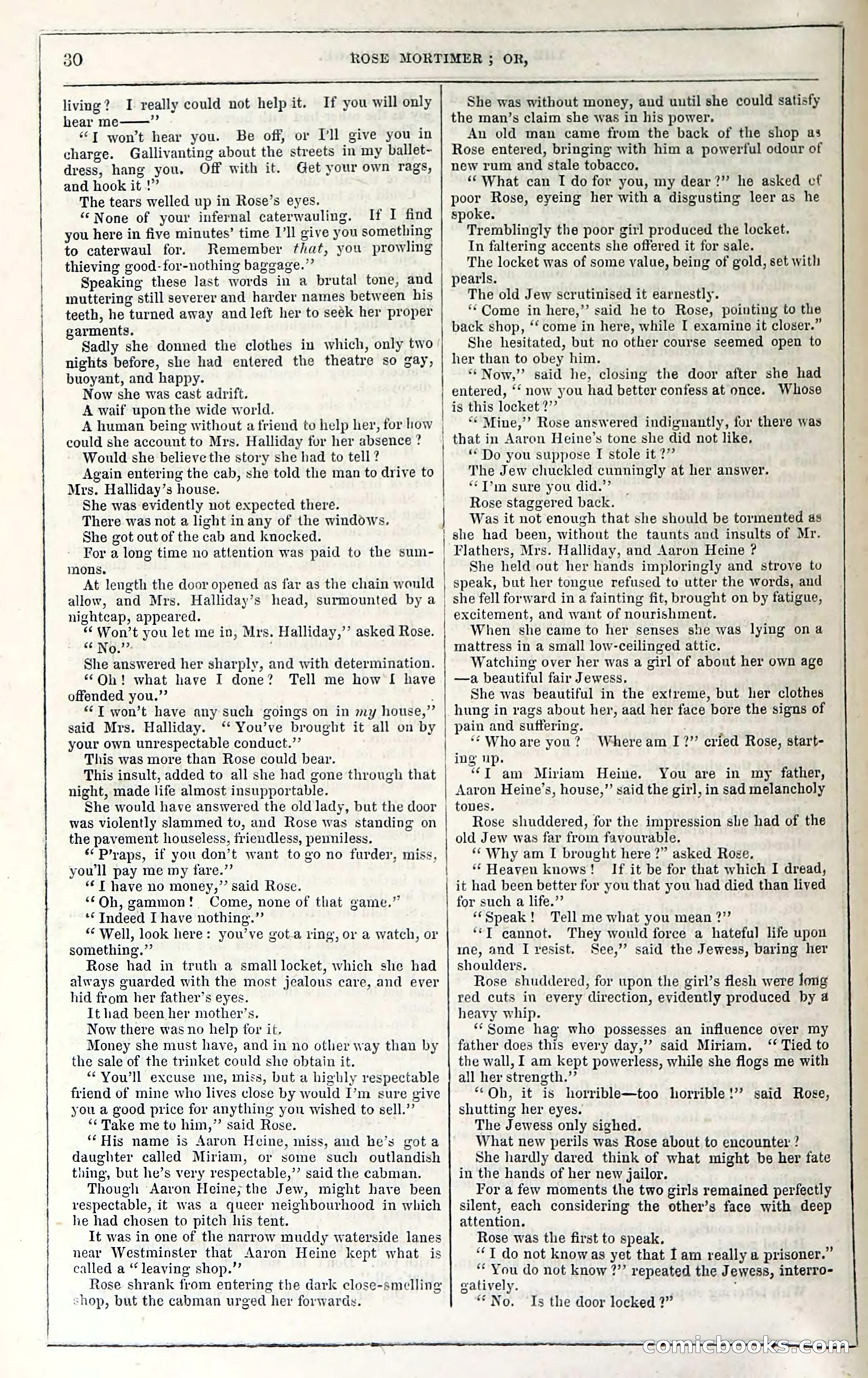 Rose Mortimer; Or, The Ballet-Girl's Revenge — page 36: Penny Dreadfuls, 1865