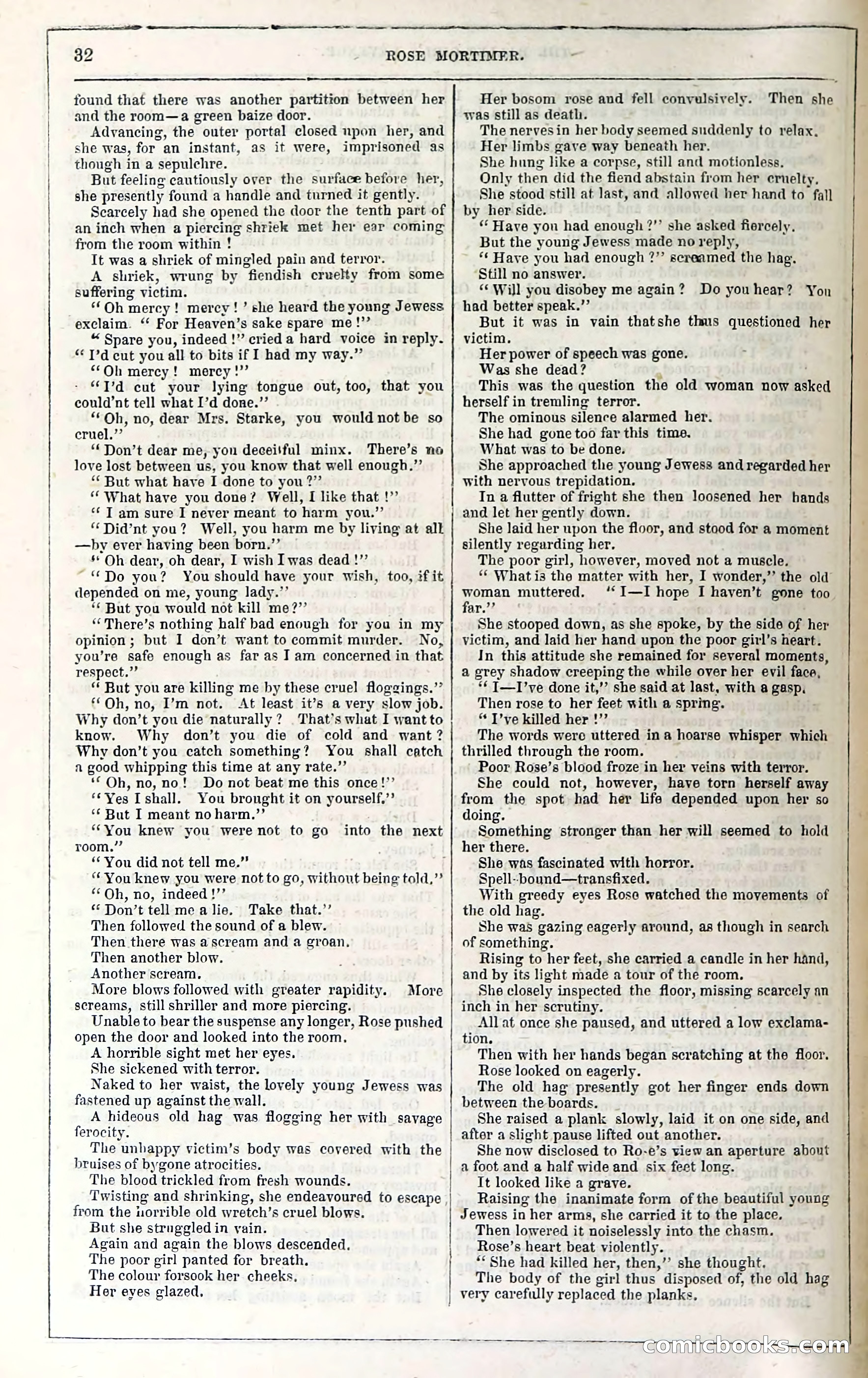 Rose Mortimer; Or, The Ballet-Girl's Revenge — page 38: Penny Dreadfuls, 1865