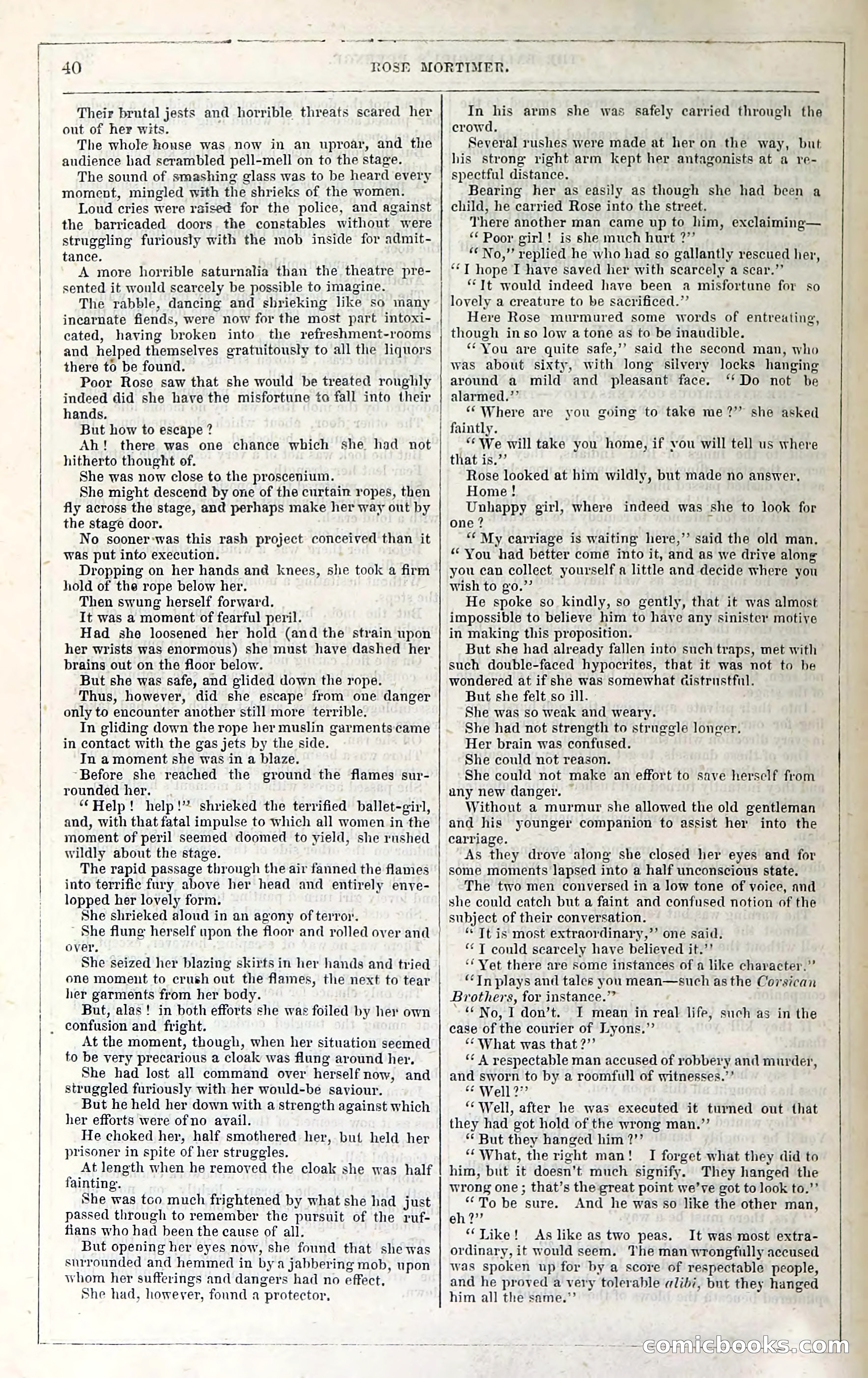 Rose Mortimer; Or, The Ballet-Girl's Revenge — page 46: Penny Dreadfuls, 1865