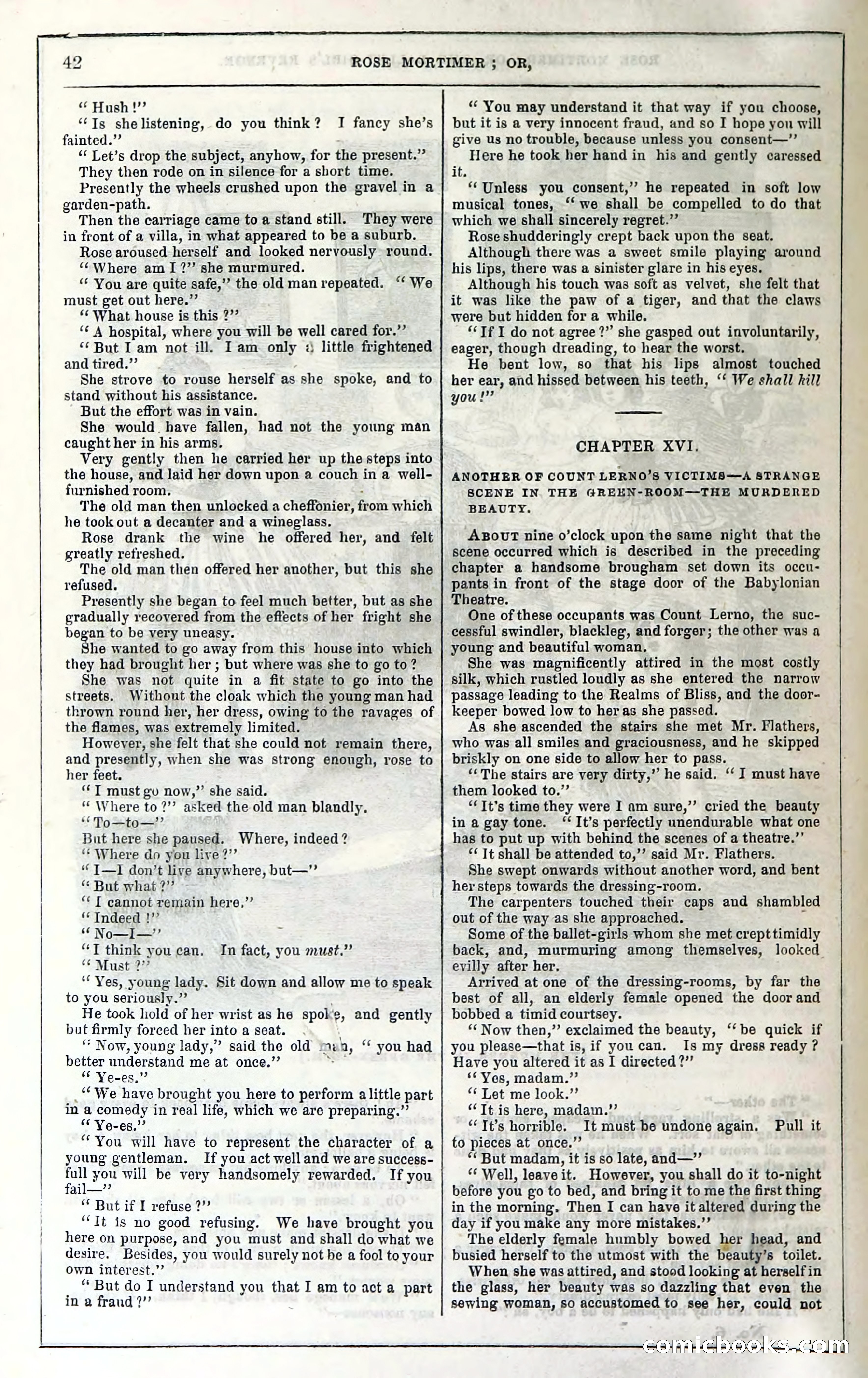 Rose Mortimer; Or, The Ballet-Girl's Revenge — page 48: Penny Dreadfuls, 1865