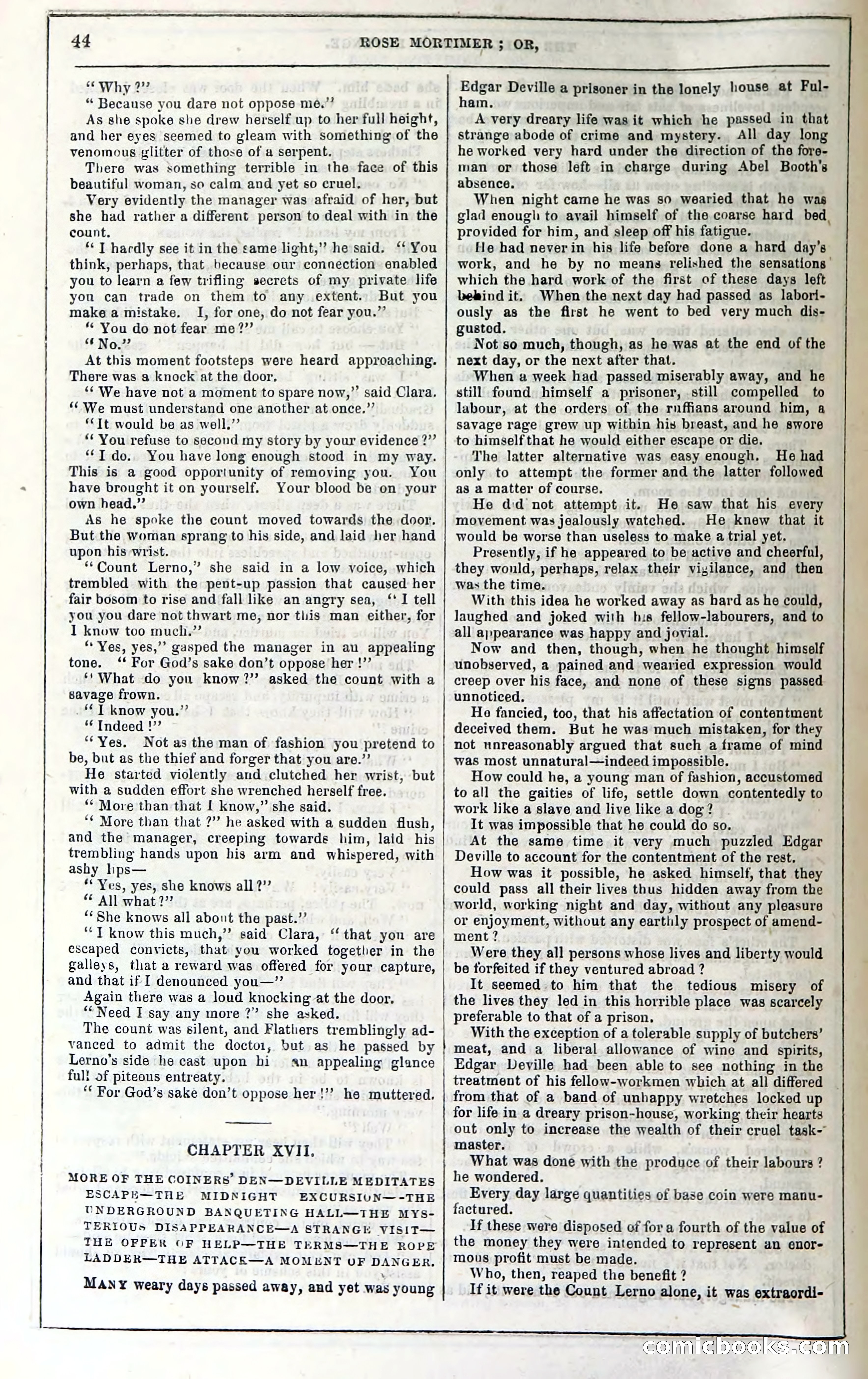 Rose Mortimer; Or, The Ballet-Girl's Revenge — page 50: Penny Dreadfuls, 1865