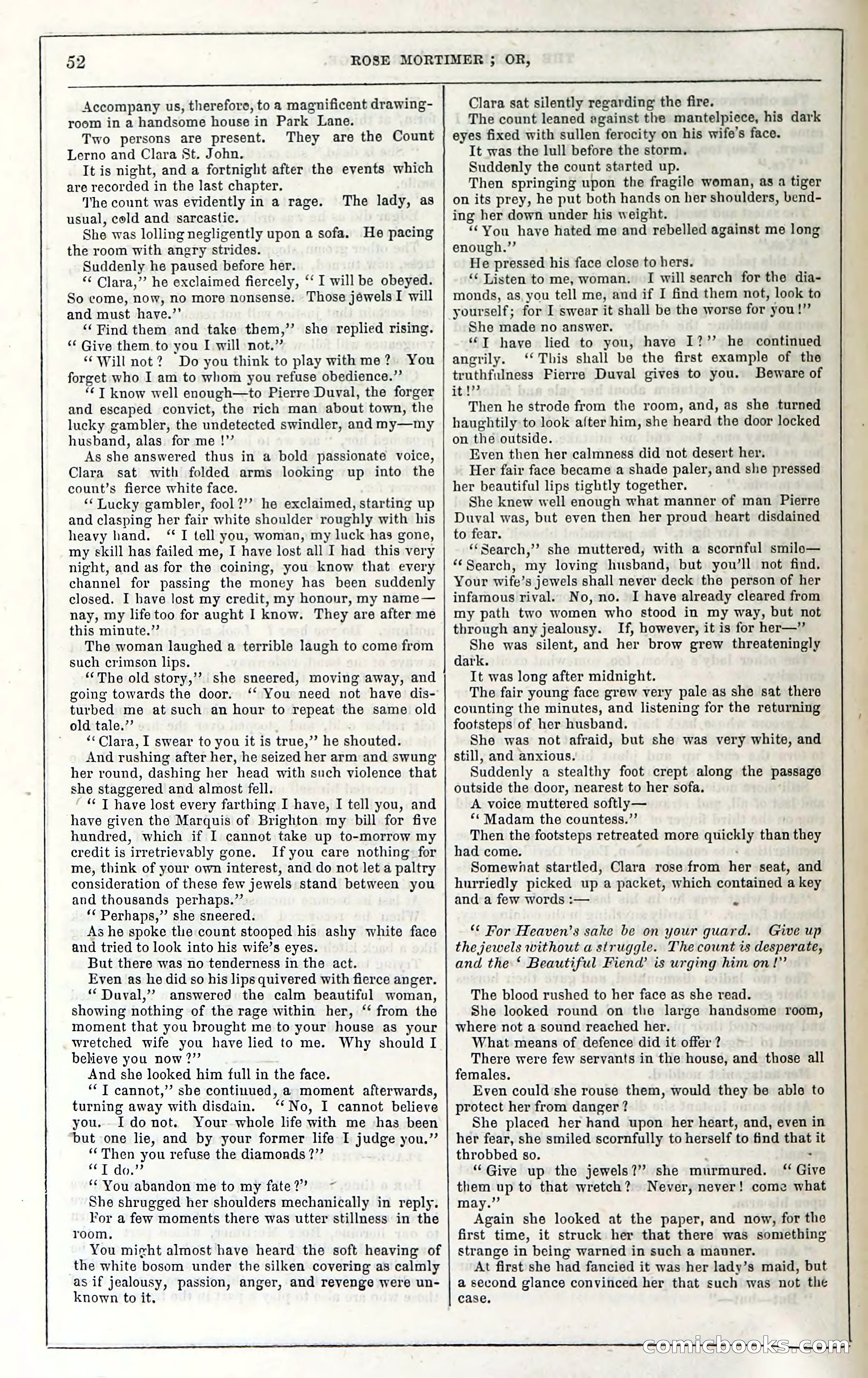 Rose Mortimer; Or, The Ballet-Girl's Revenge — page 58: Penny Dreadfuls, 1865