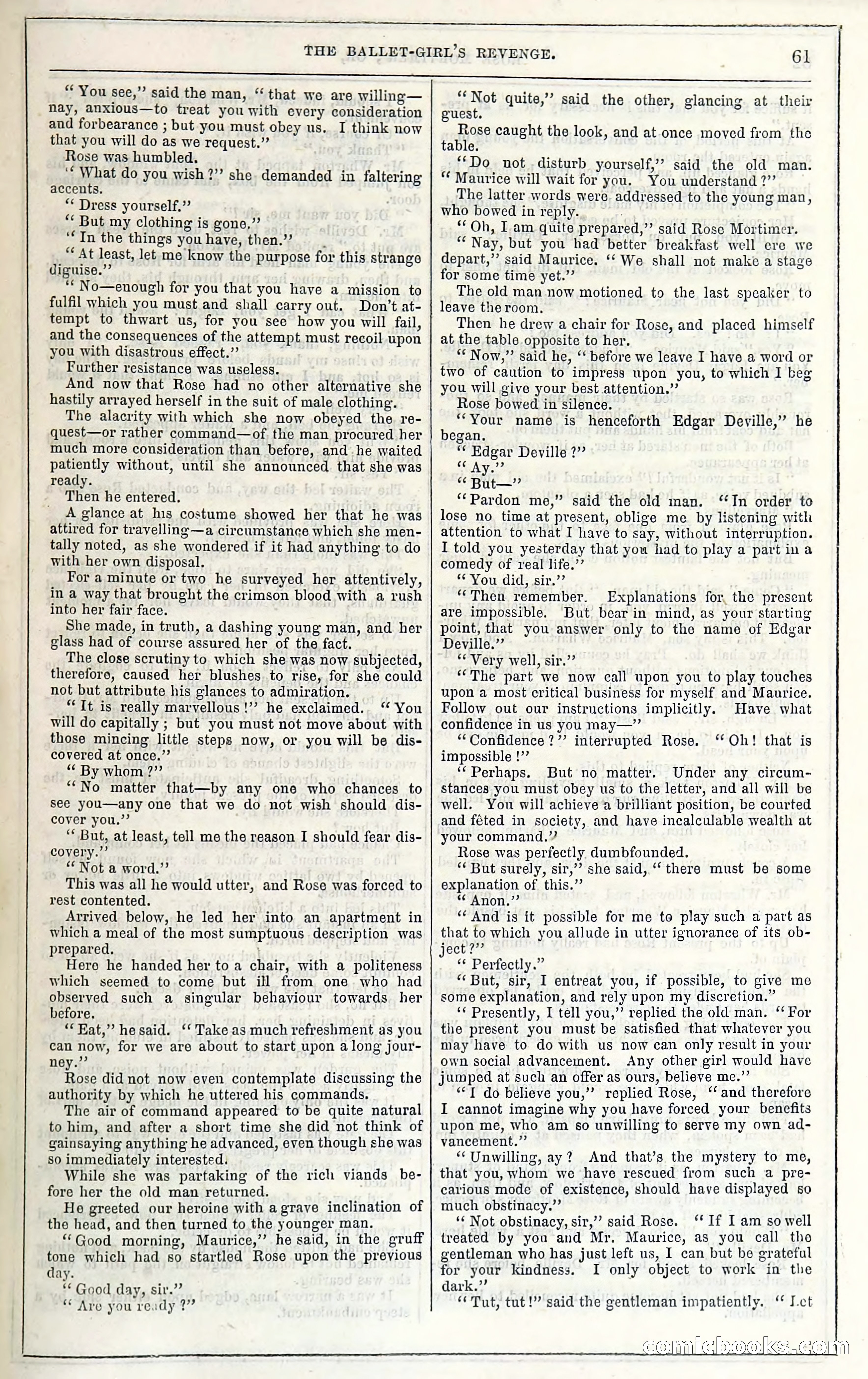 Rose Mortimer; Or, The Ballet-Girl's Revenge — page 67: Penny Dreadfuls, 1865