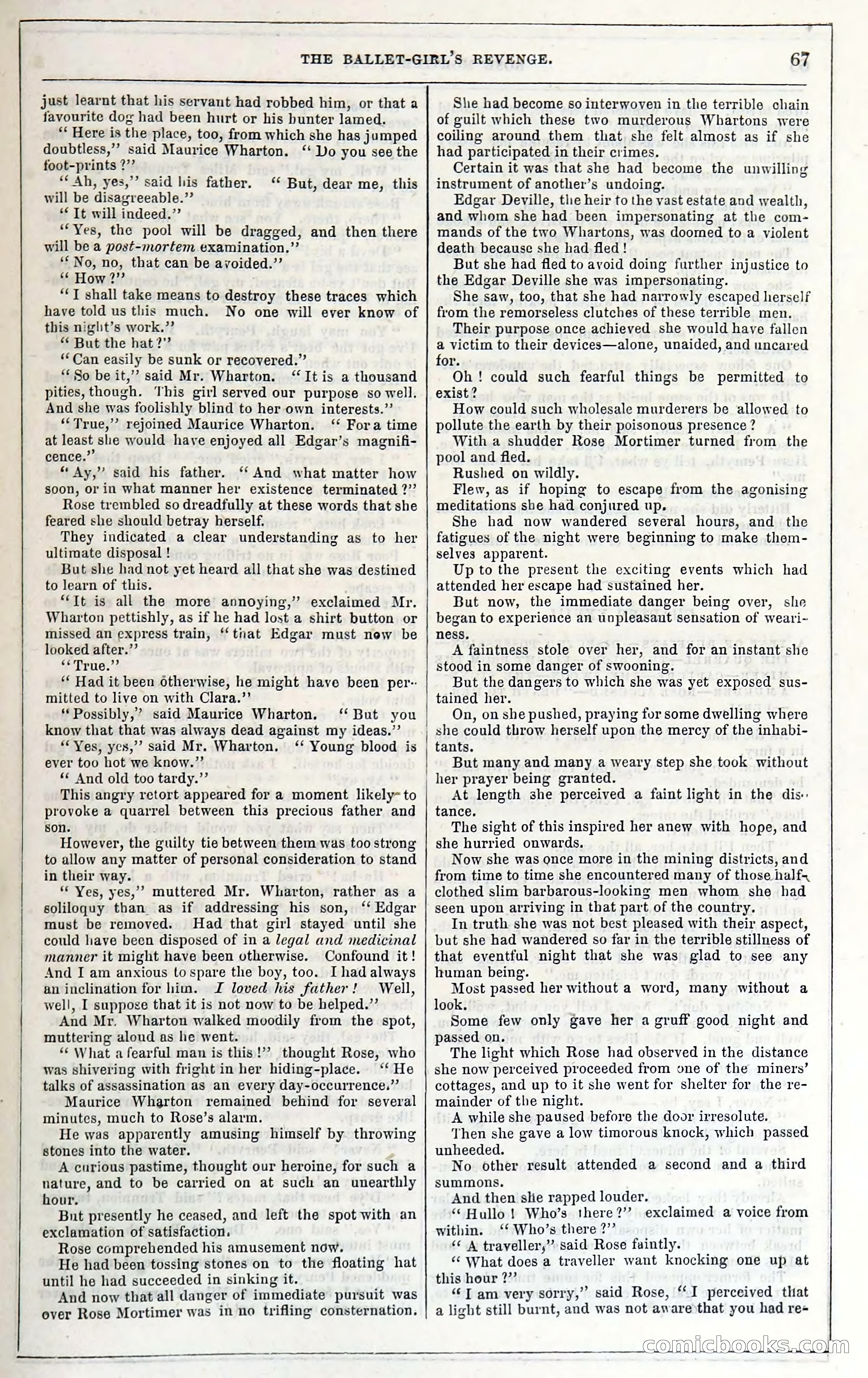 Rose Mortimer; Or, The Ballet-Girl's Revenge — page 73: Penny Dreadfuls, 1865
