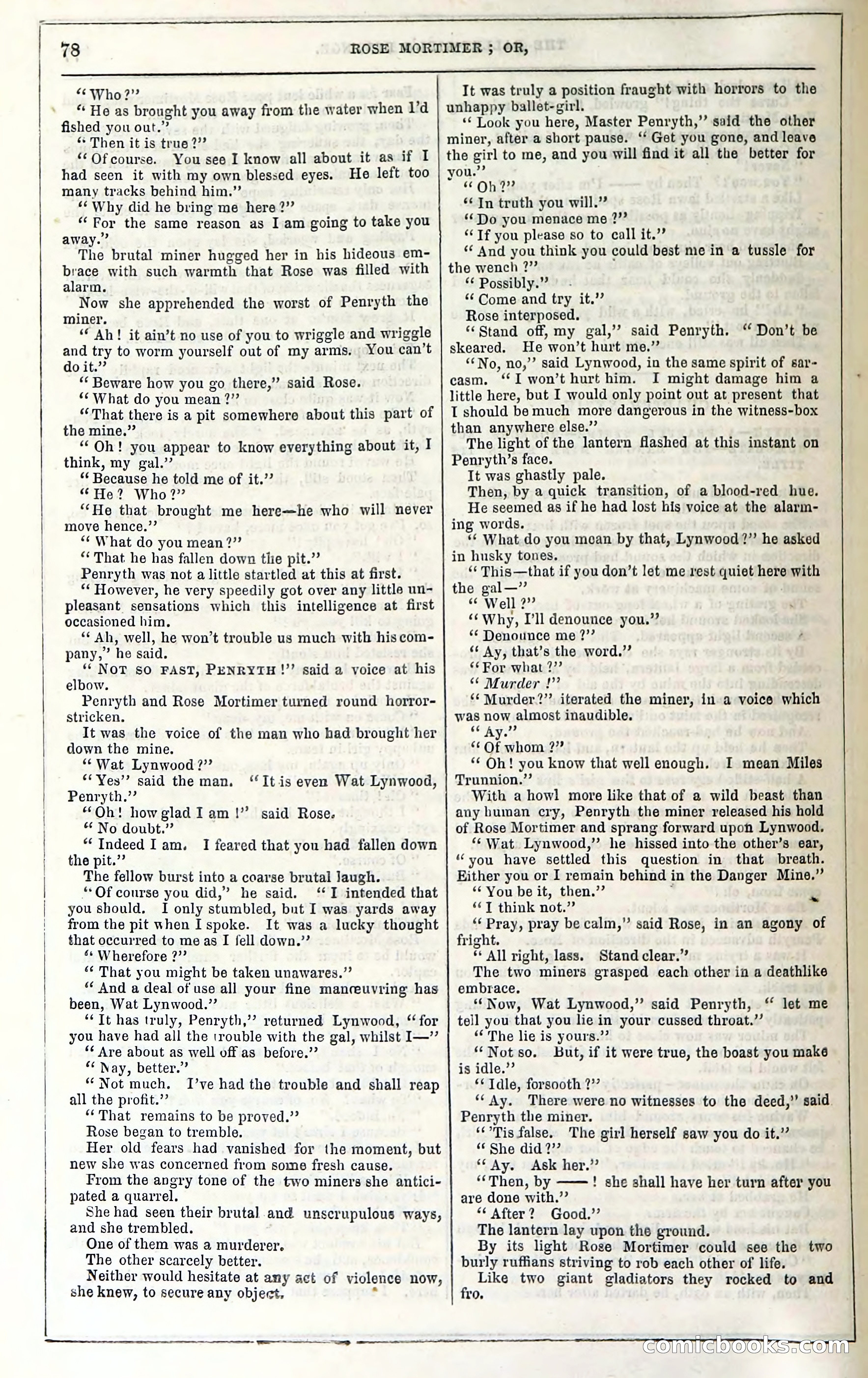 Rose Mortimer; Or, The Ballet-Girl's Revenge — page 84: Penny Dreadfuls, 1865