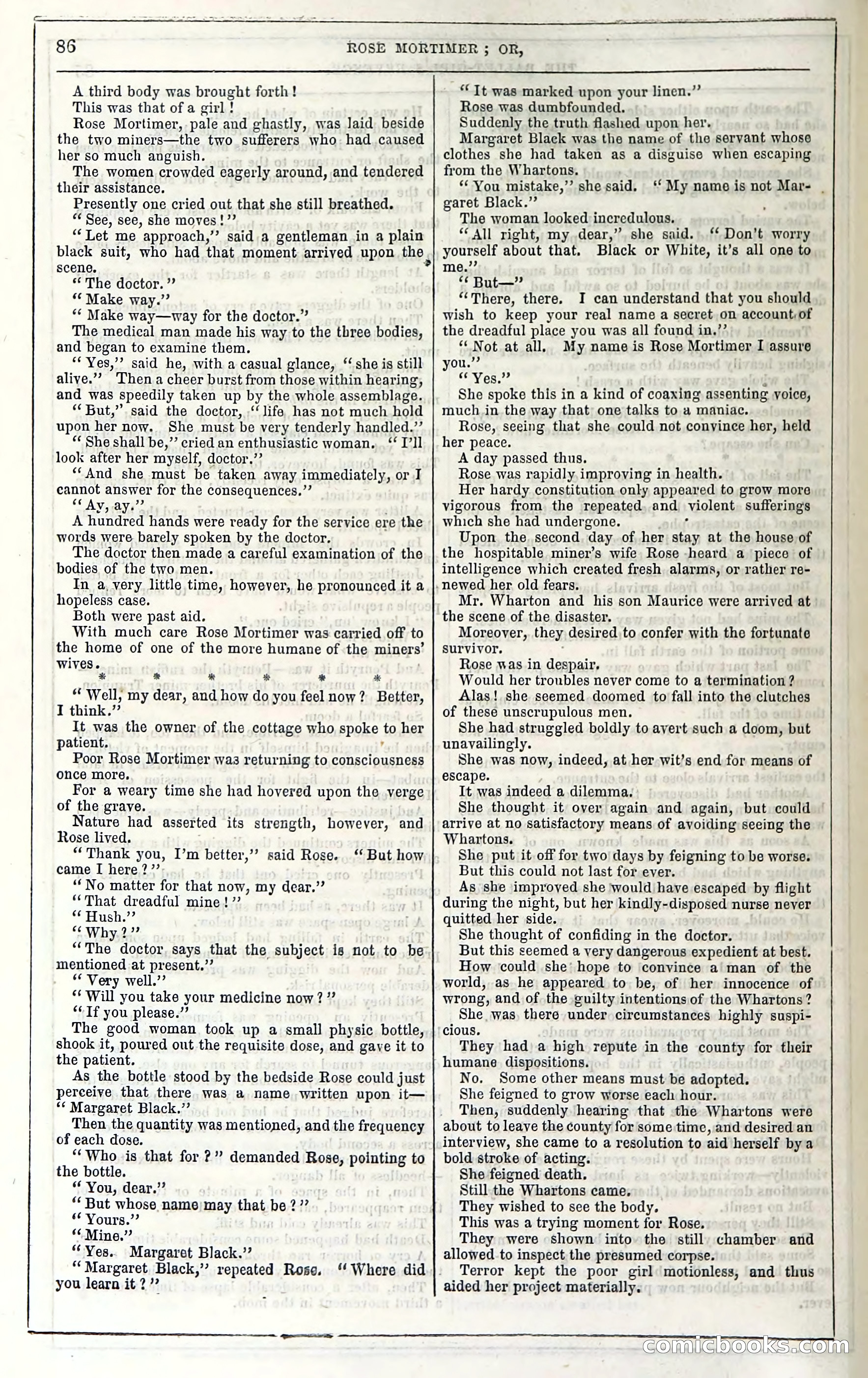 Rose Mortimer; Or, The Ballet-Girl's Revenge — page 92: Penny Dreadfuls, 1865