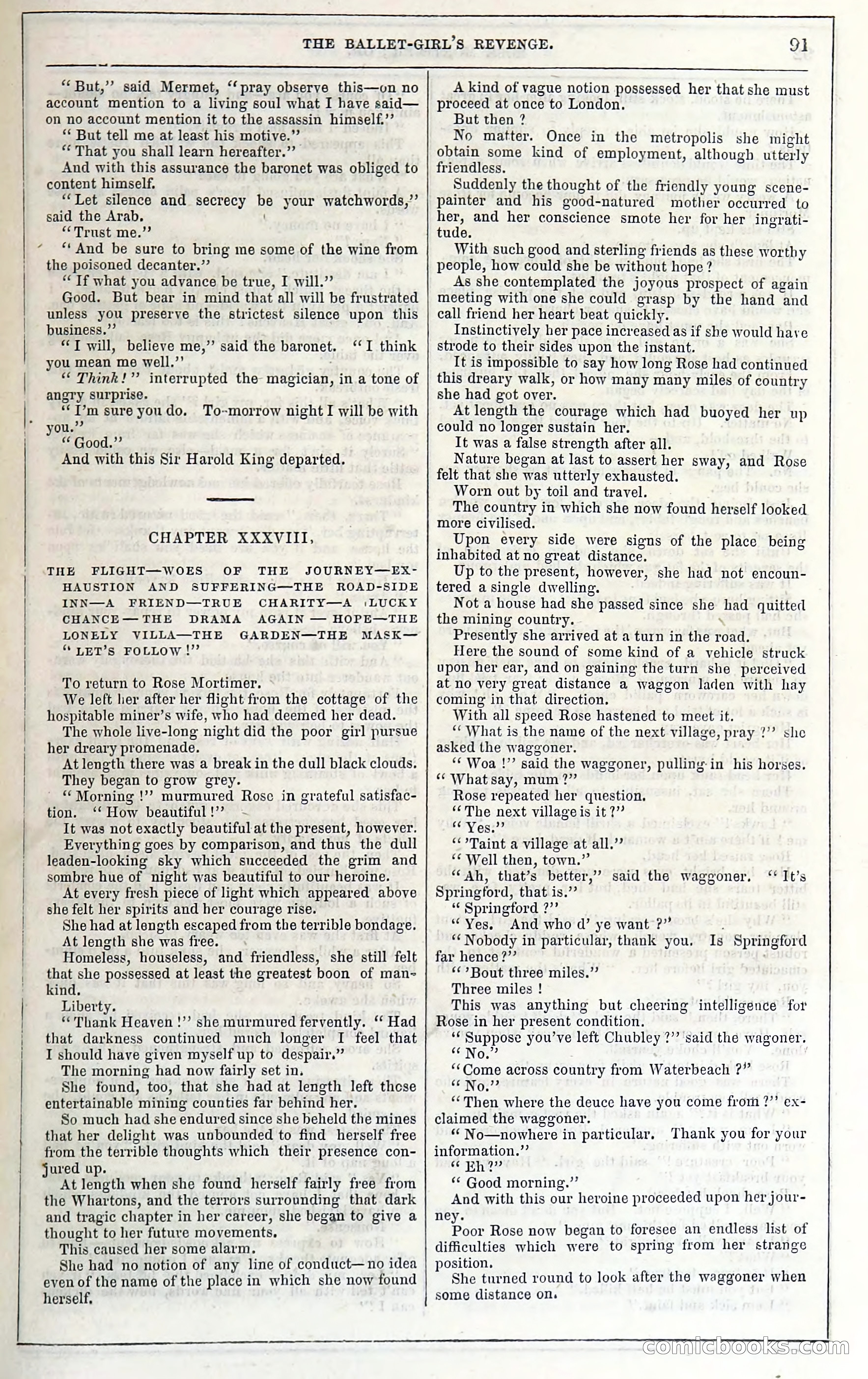 Rose Mortimer; Or, The Ballet-Girl's Revenge — page 97: Penny Dreadfuls, 1865
