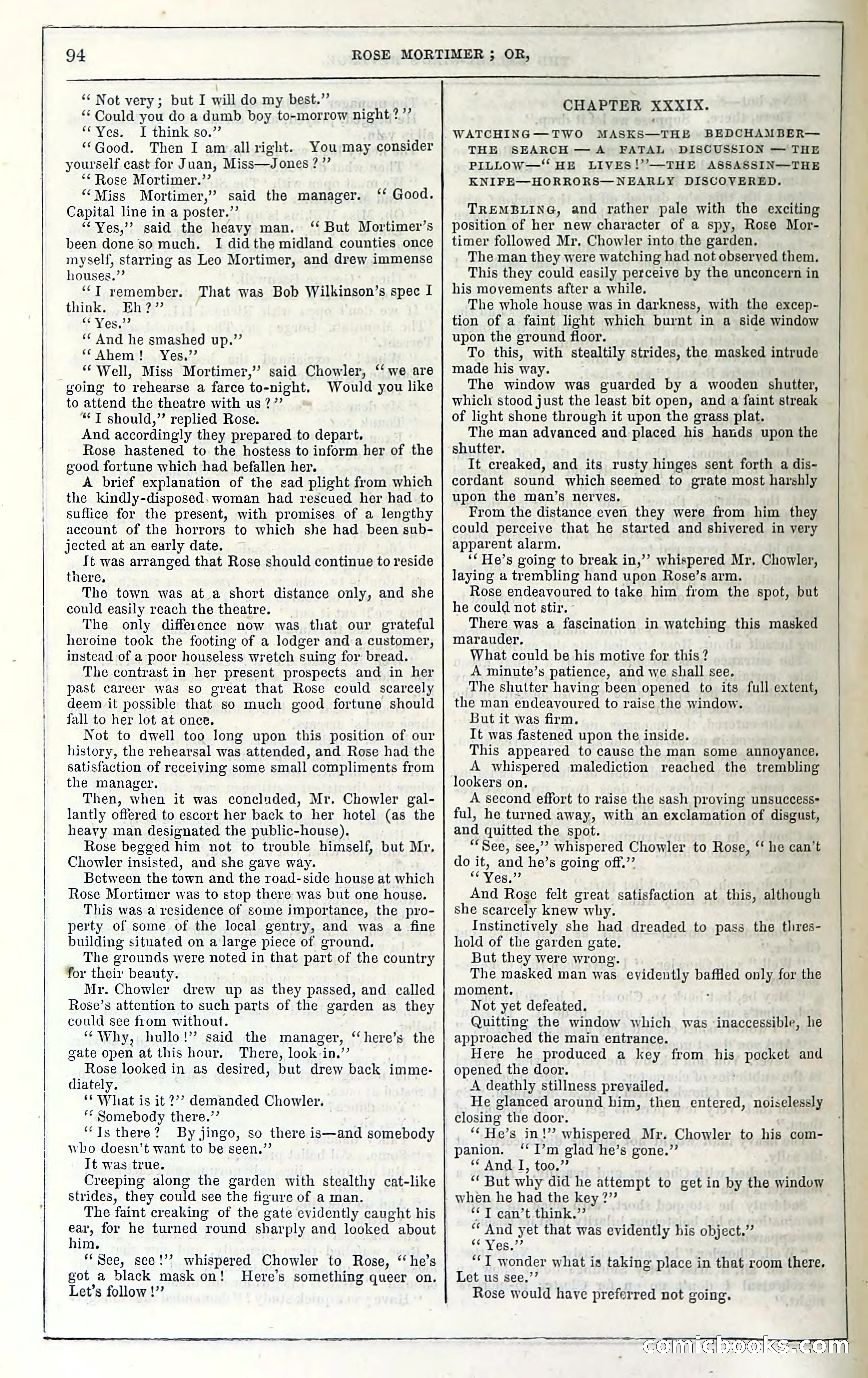 Rose Mortimer; Or, The Ballet-Girl's Revenge — page 100: Penny Dreadfuls, 1865