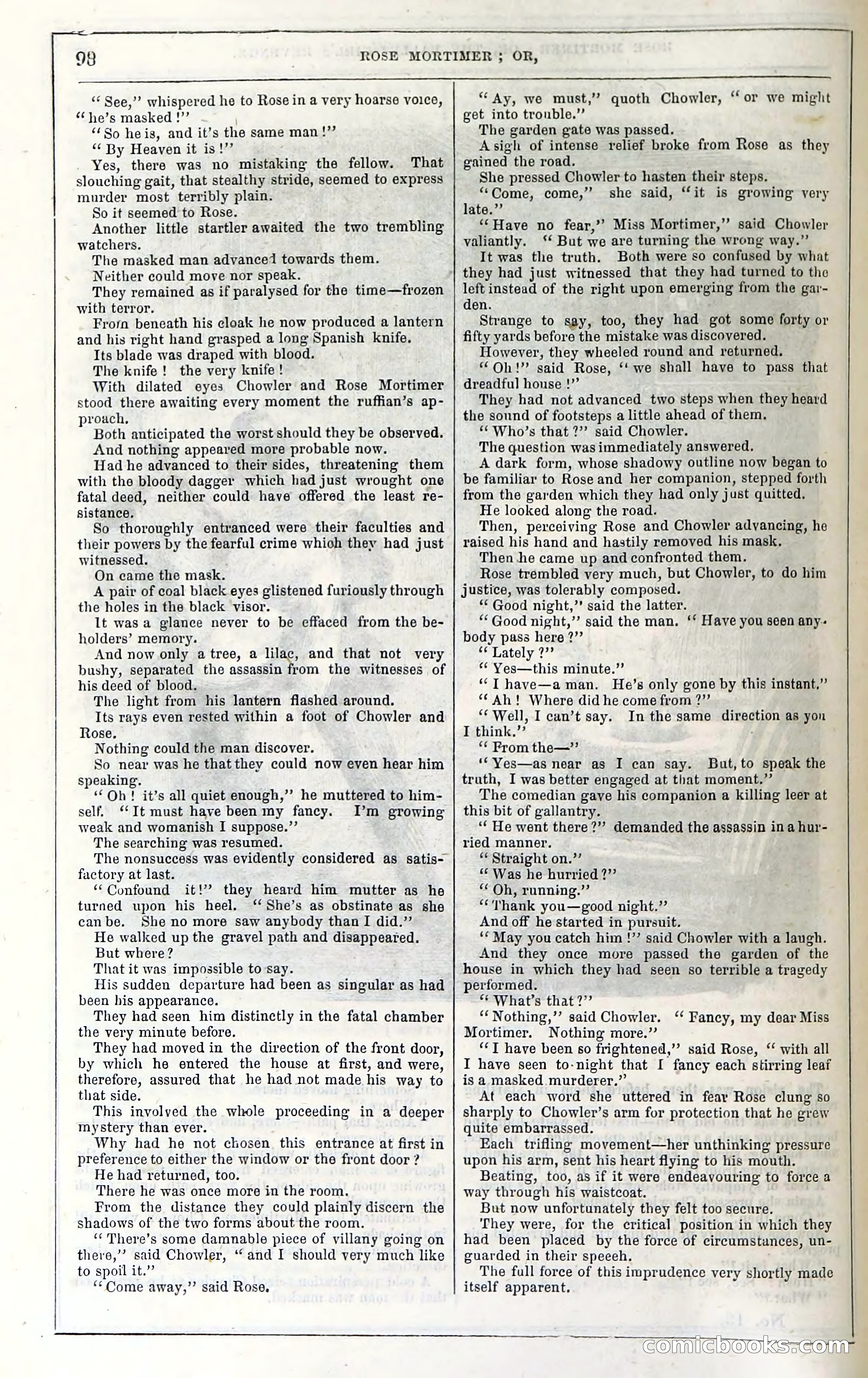 Rose Mortimer; Or, The Ballet-Girl's Revenge — page 104: Penny Dreadfuls, 1865