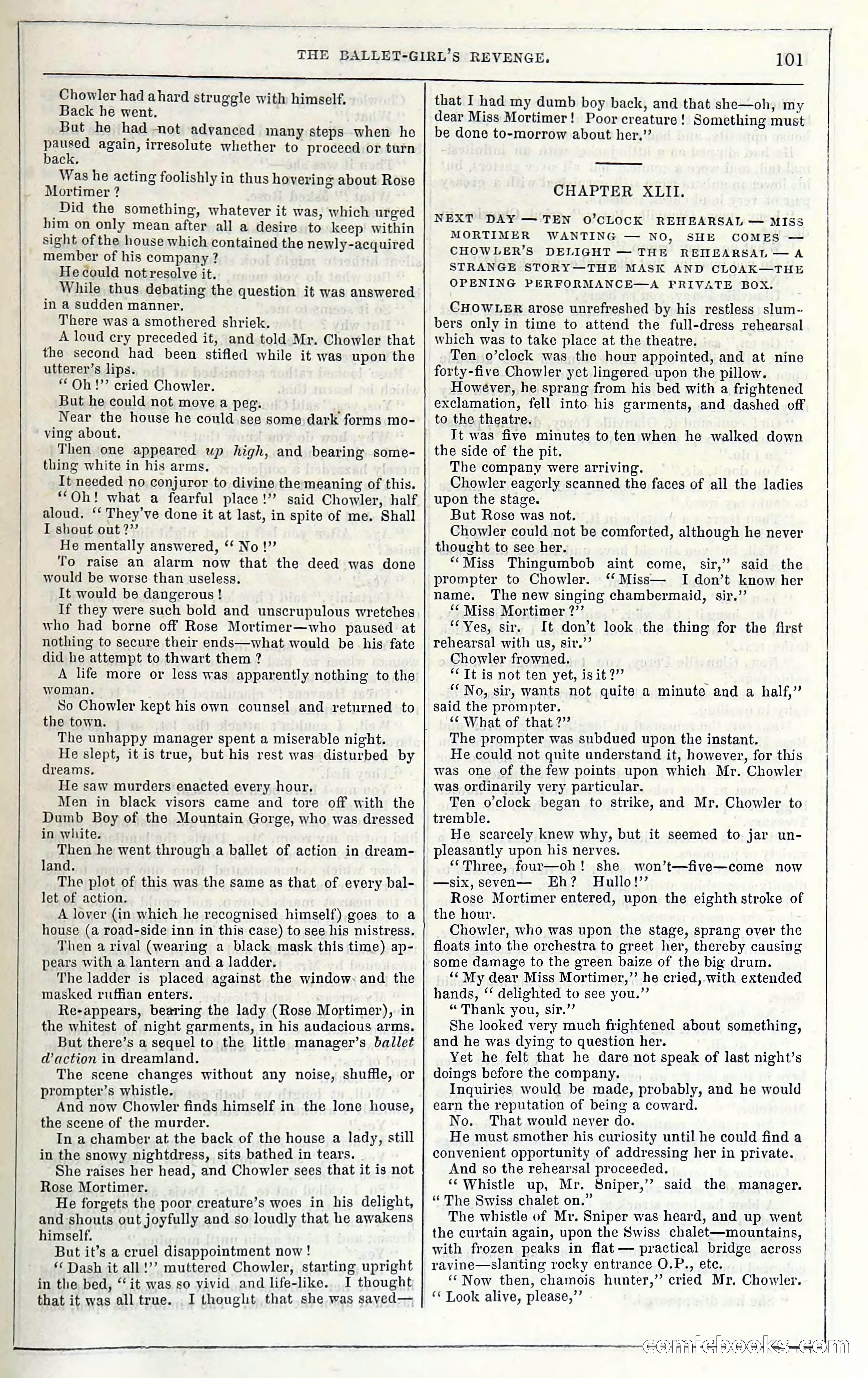 Rose Mortimer; Or, The Ballet-Girl's Revenge — page 107: Penny Dreadfuls, 1865