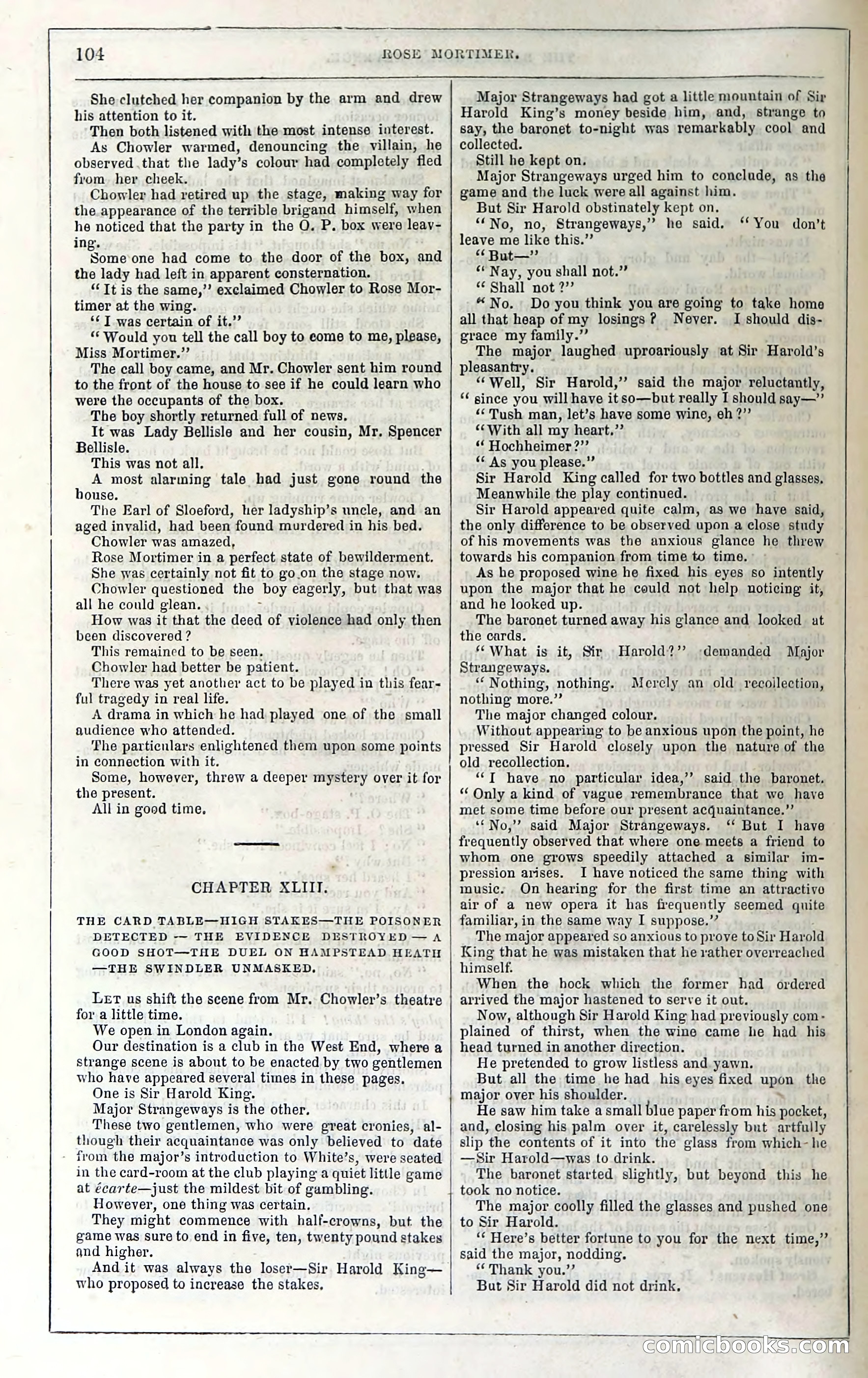 Rose Mortimer; Or, The Ballet-Girl's Revenge — page 110: Penny Dreadfuls, 1865
