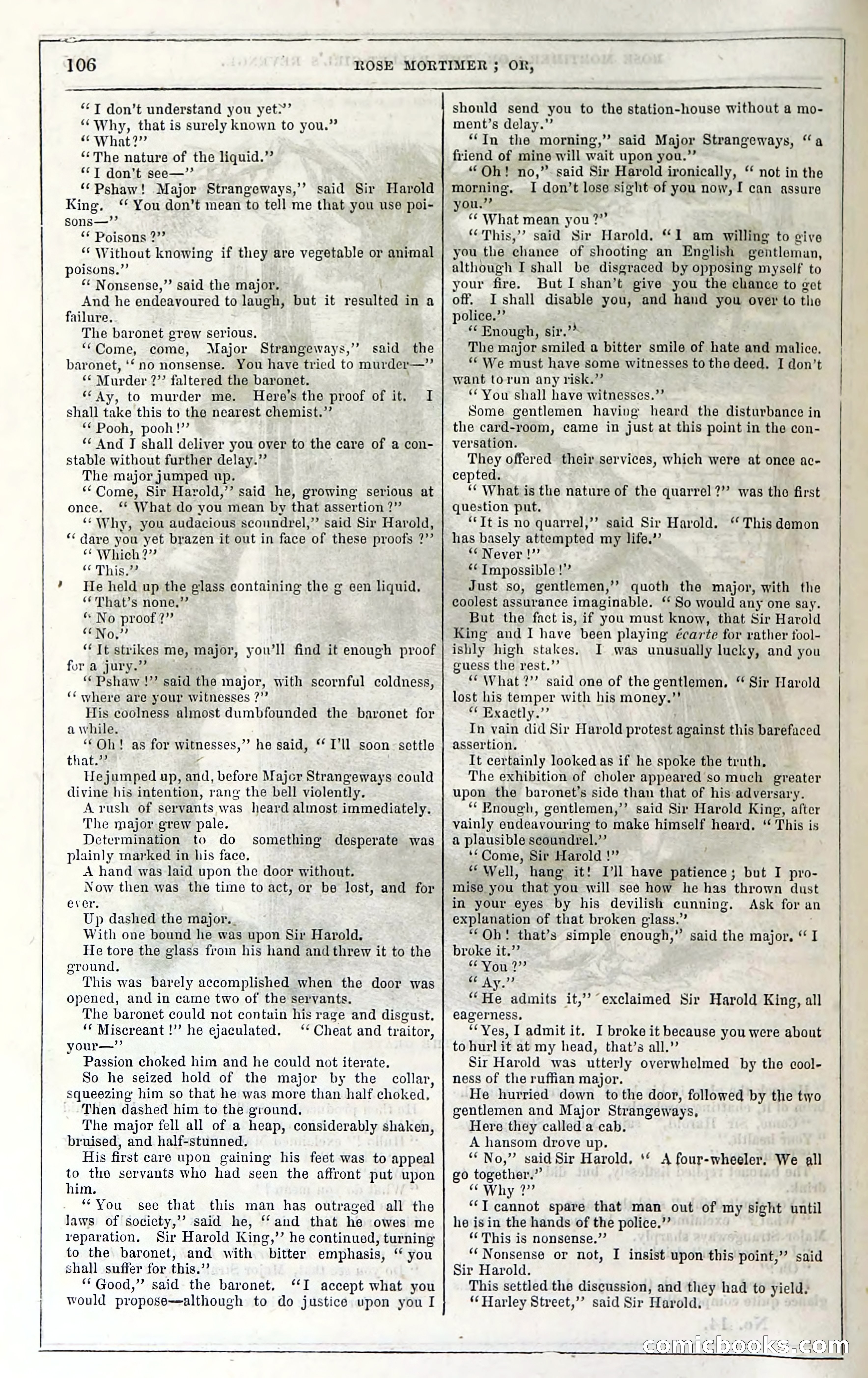 Rose Mortimer; Or, The Ballet-Girl's Revenge — page 112: Penny Dreadfuls, 1865