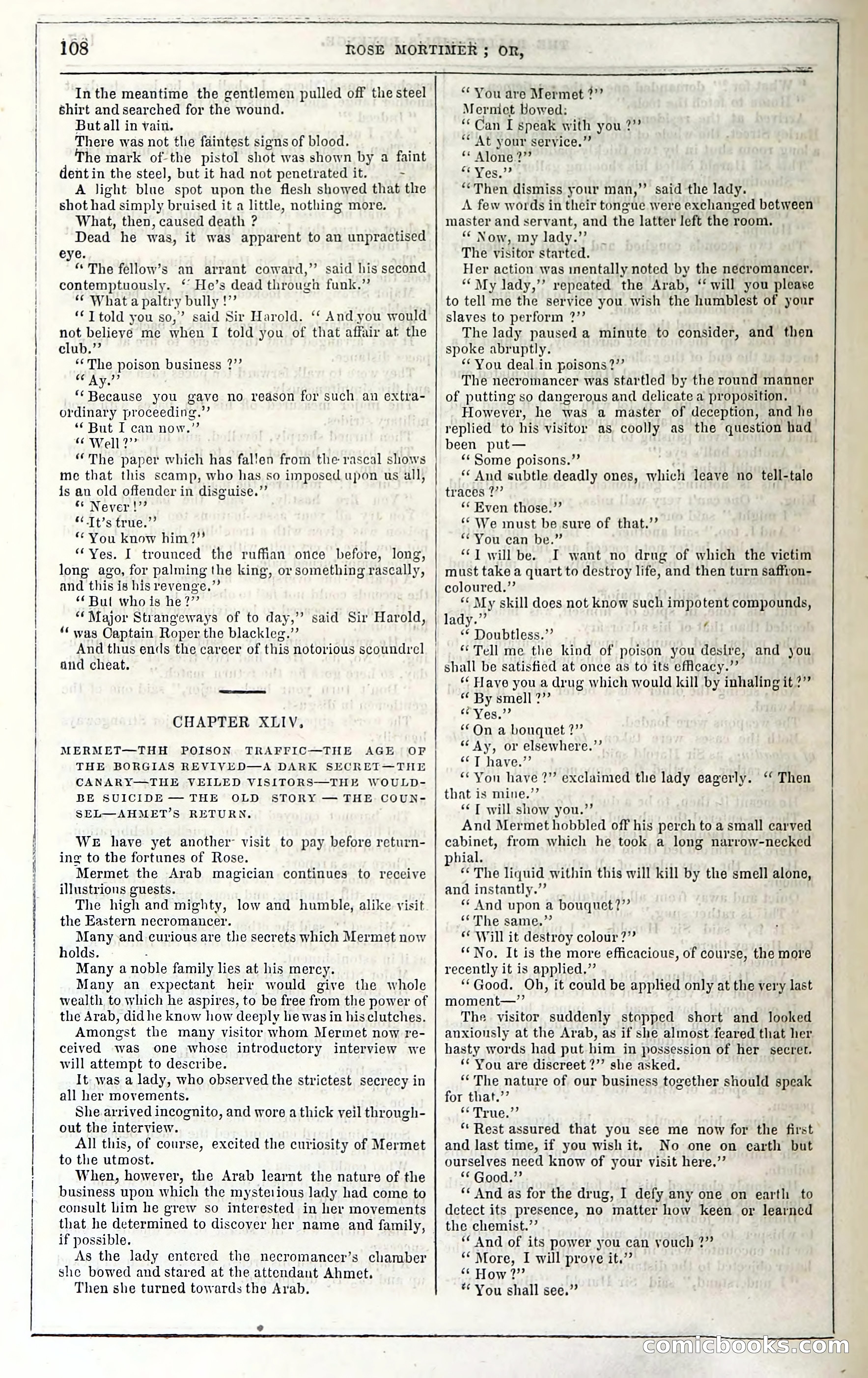 Rose Mortimer; Or, The Ballet-Girl's Revenge — page 114: Penny Dreadfuls, 1865