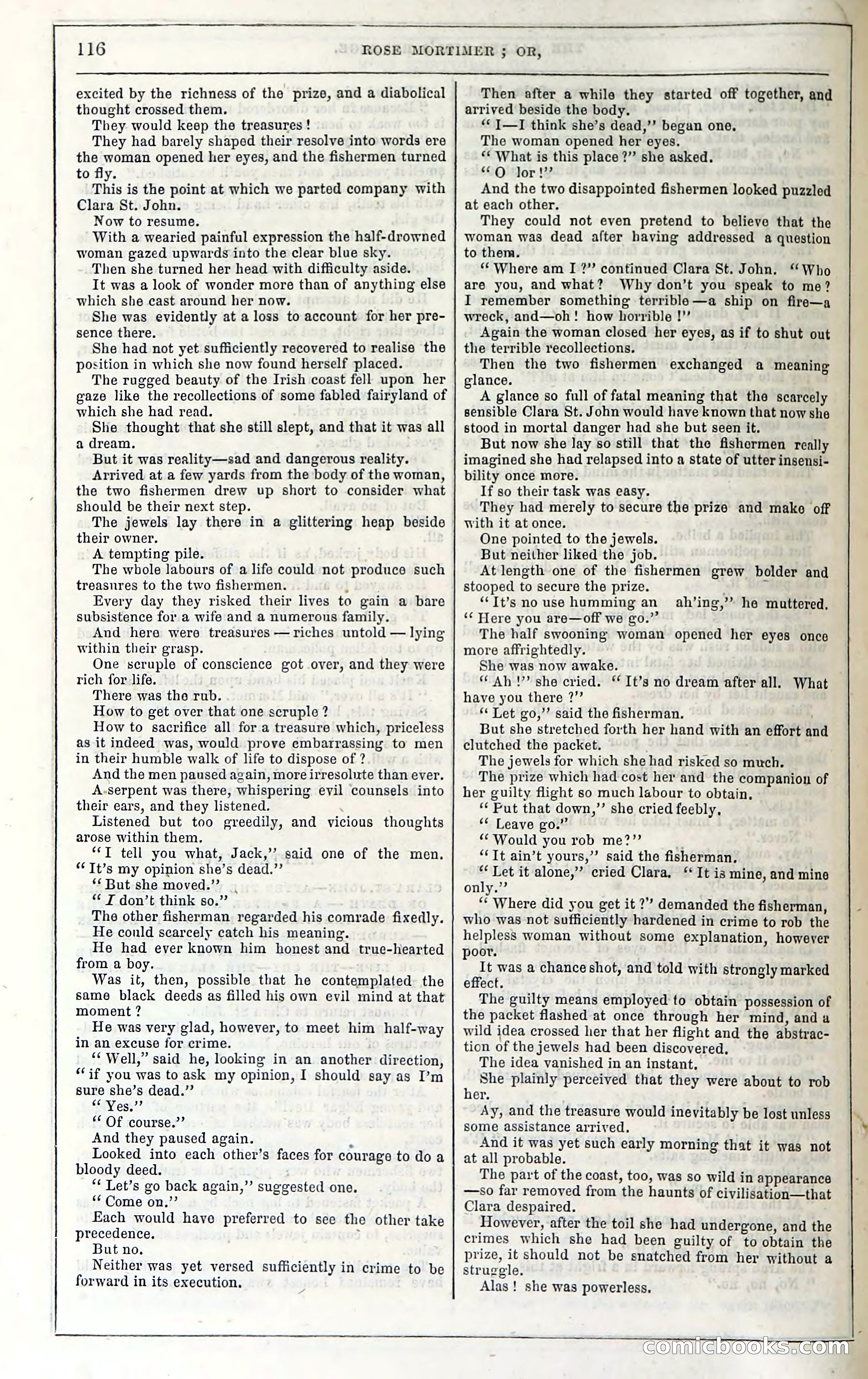 Rose Mortimer; Or, The Ballet-Girl's Revenge — page 122: Penny Dreadfuls, 1865