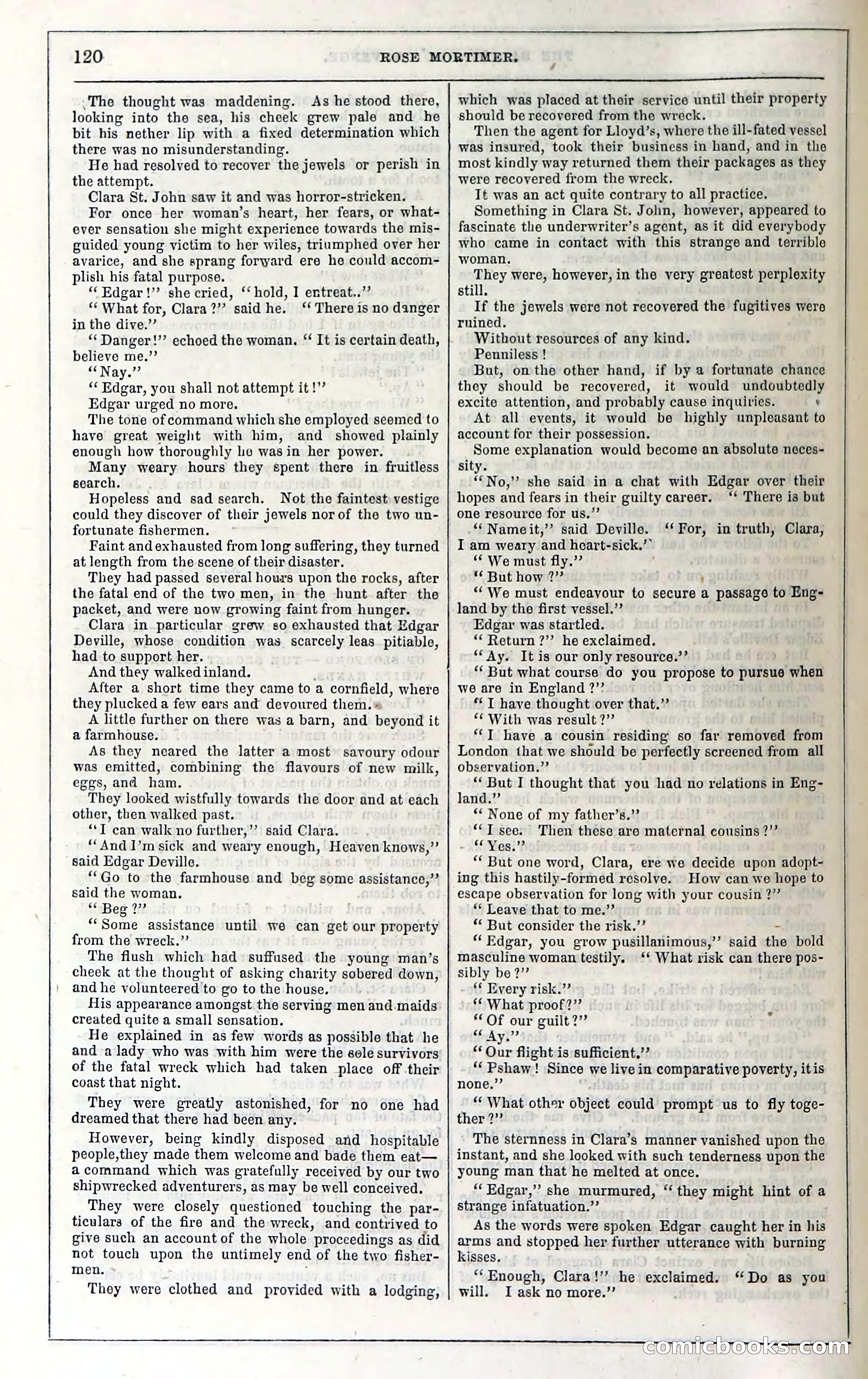 Rose Mortimer; Or, The Ballet-Girl's Revenge — page 126: Penny Dreadfuls, 1865