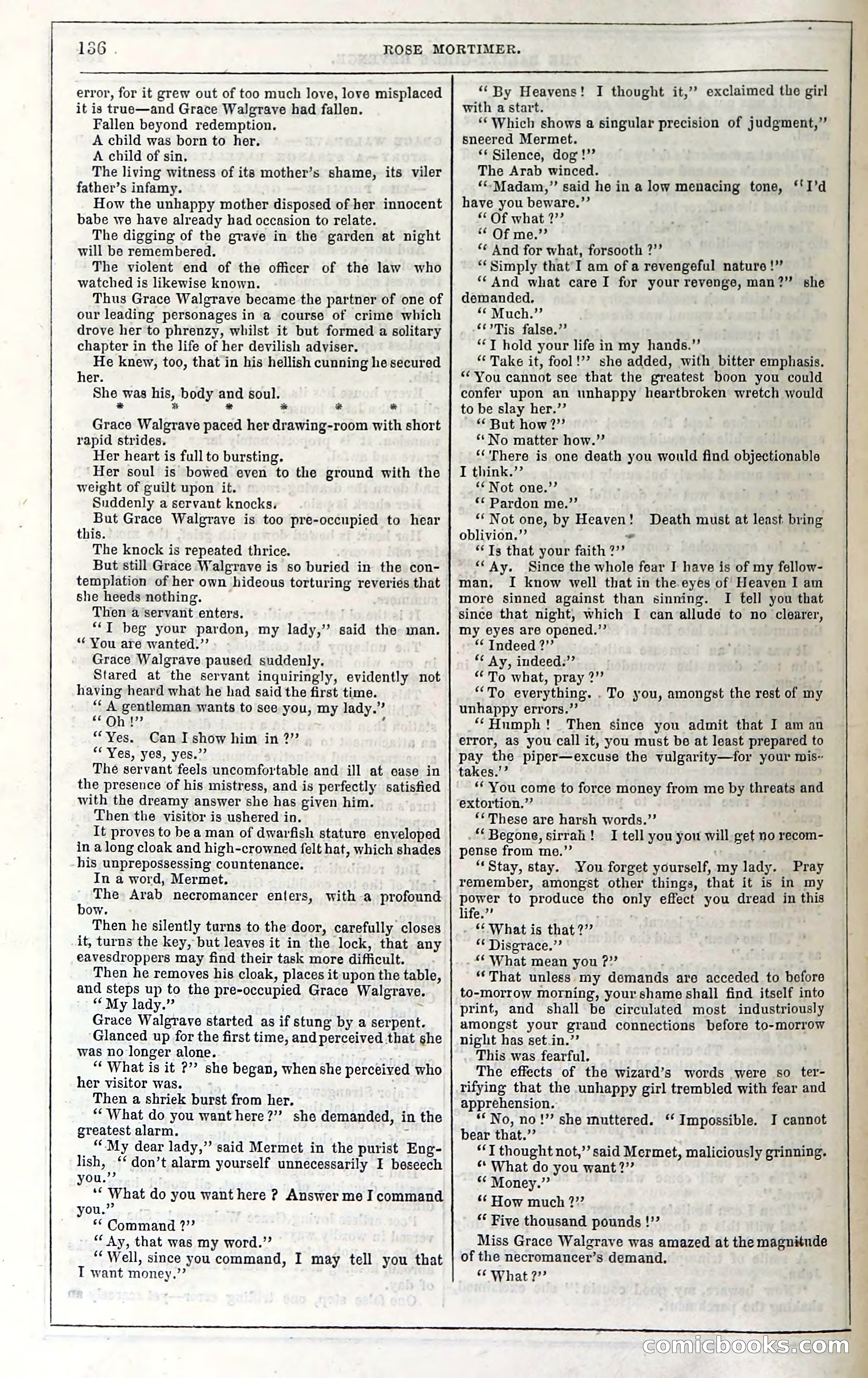 Rose Mortimer; Or, The Ballet-Girl's Revenge — page 142: Penny Dreadfuls, 1865
