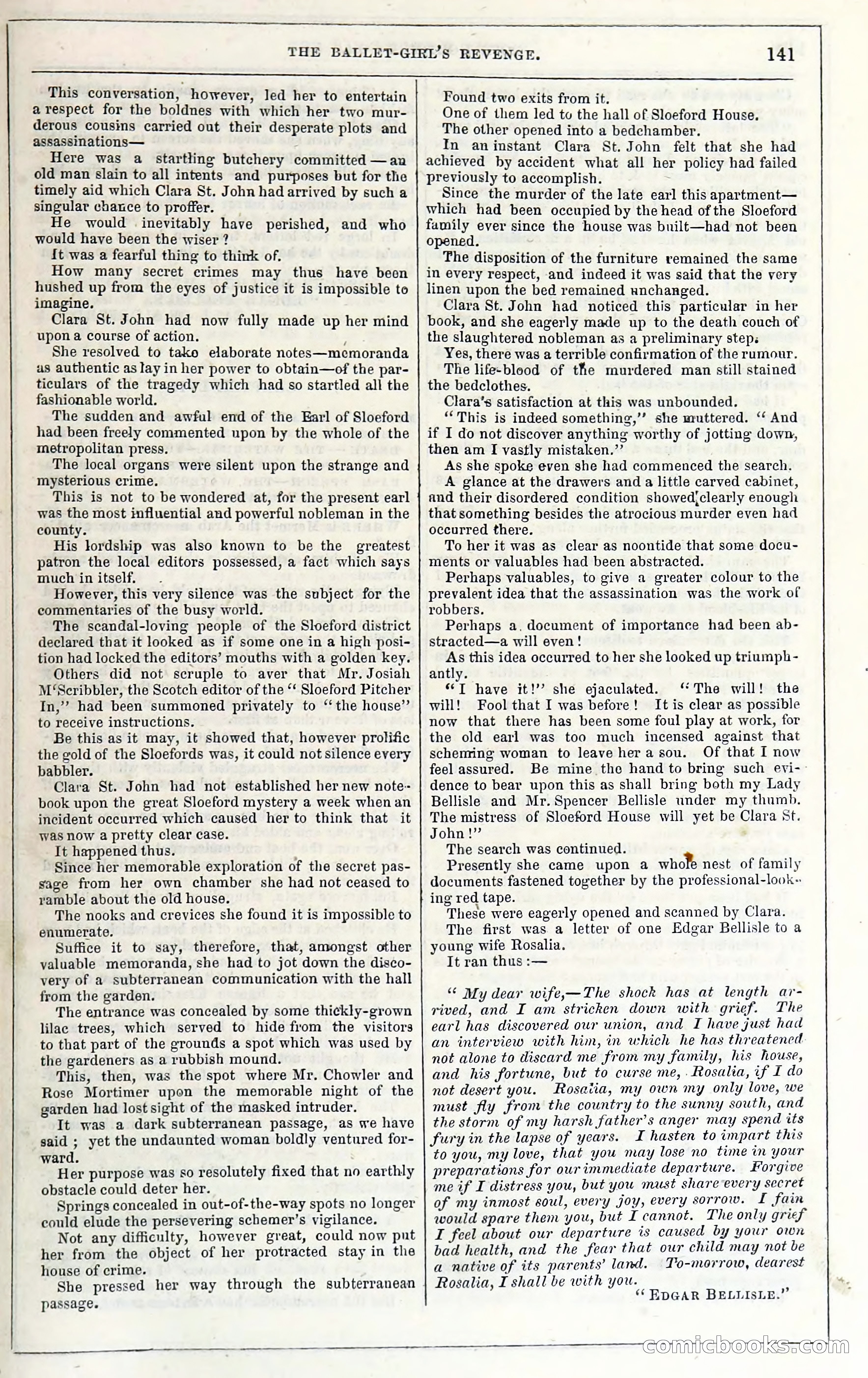 Rose Mortimer; Or, The Ballet-Girl's Revenge — page 147: Penny Dreadfuls, 1865