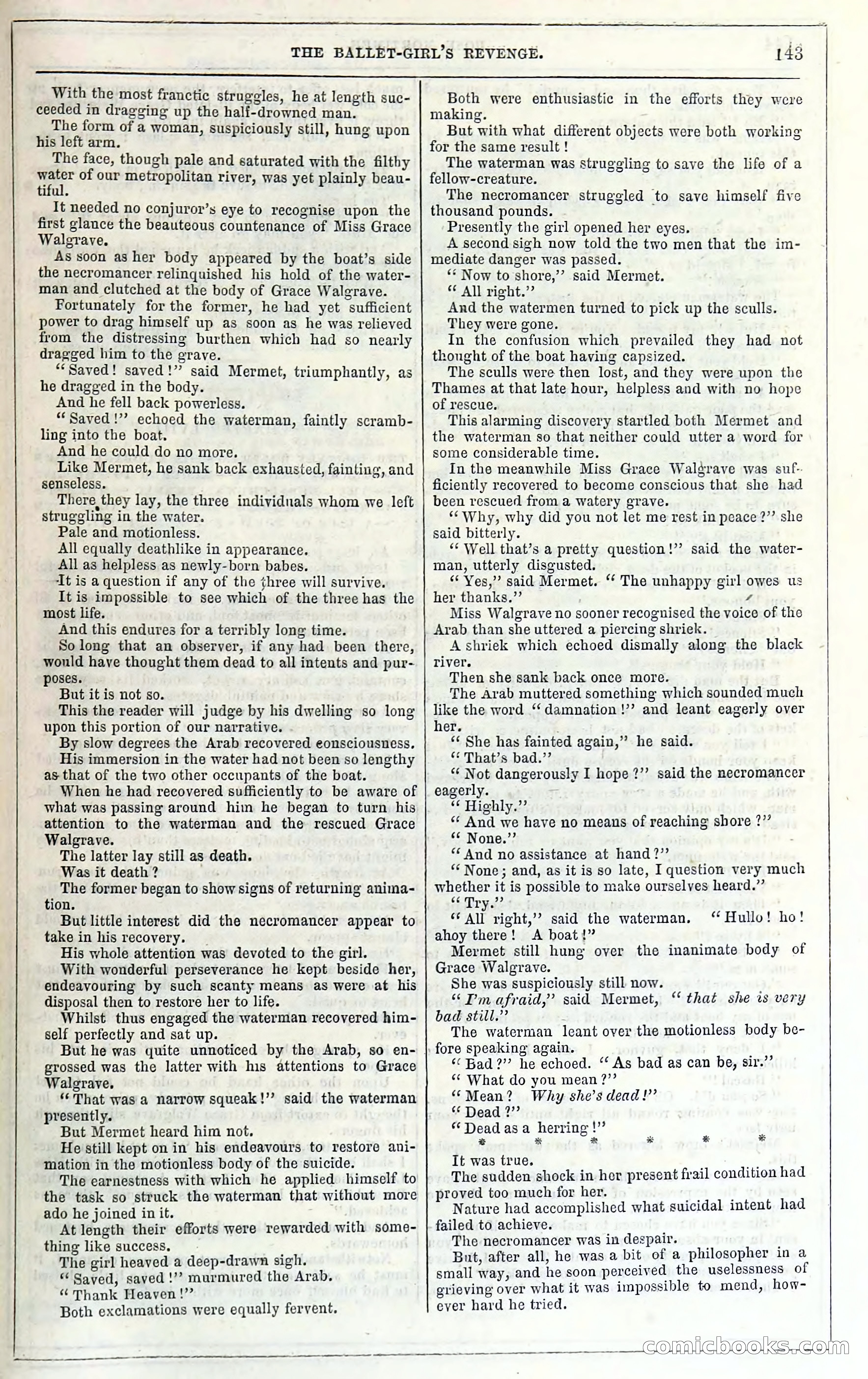 Rose Mortimer; Or, The Ballet-Girl's Revenge — page 149: Penny Dreadfuls, 1865