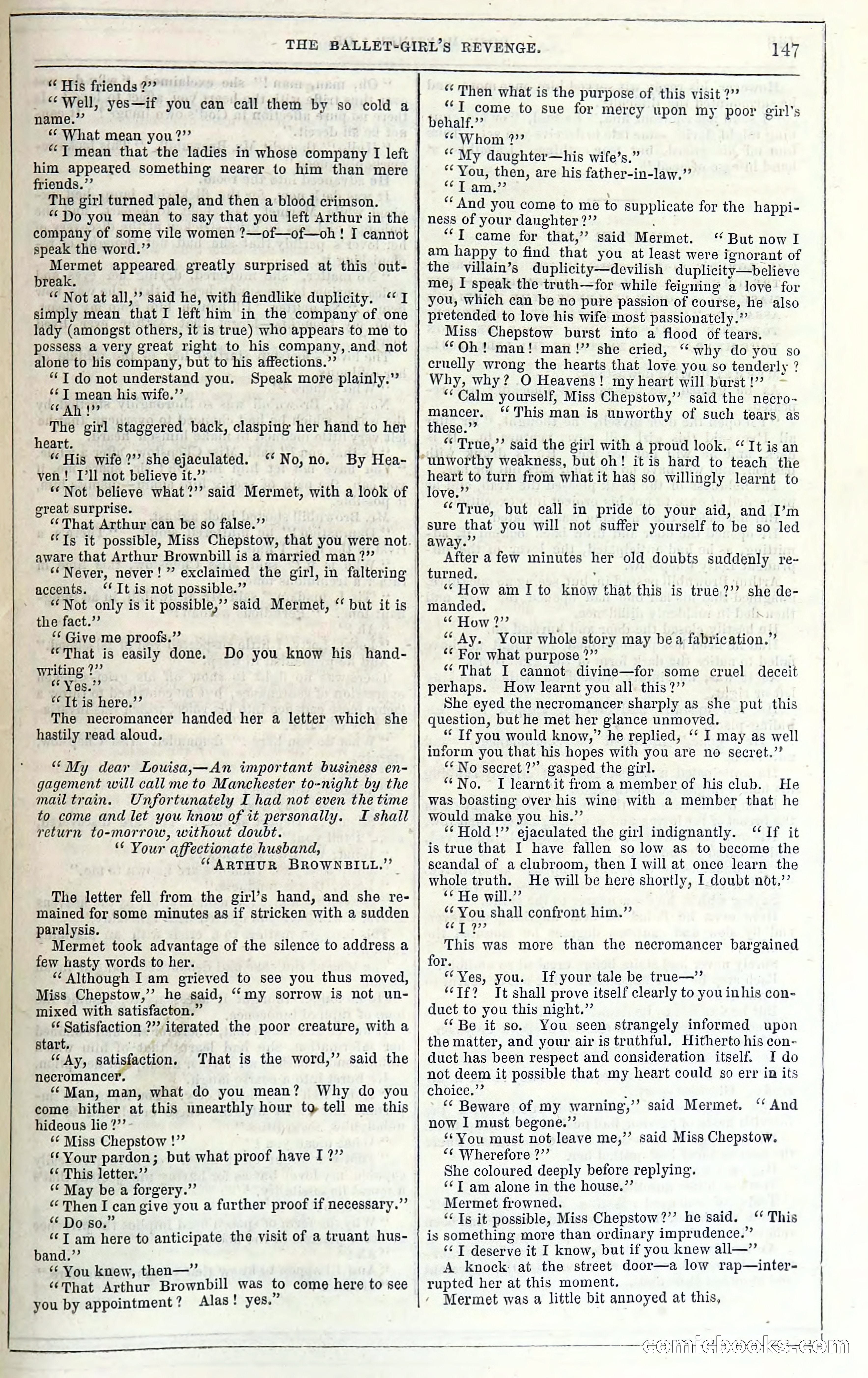 Rose Mortimer; Or, The Ballet-Girl's Revenge — page 153: Penny Dreadfuls, 1865