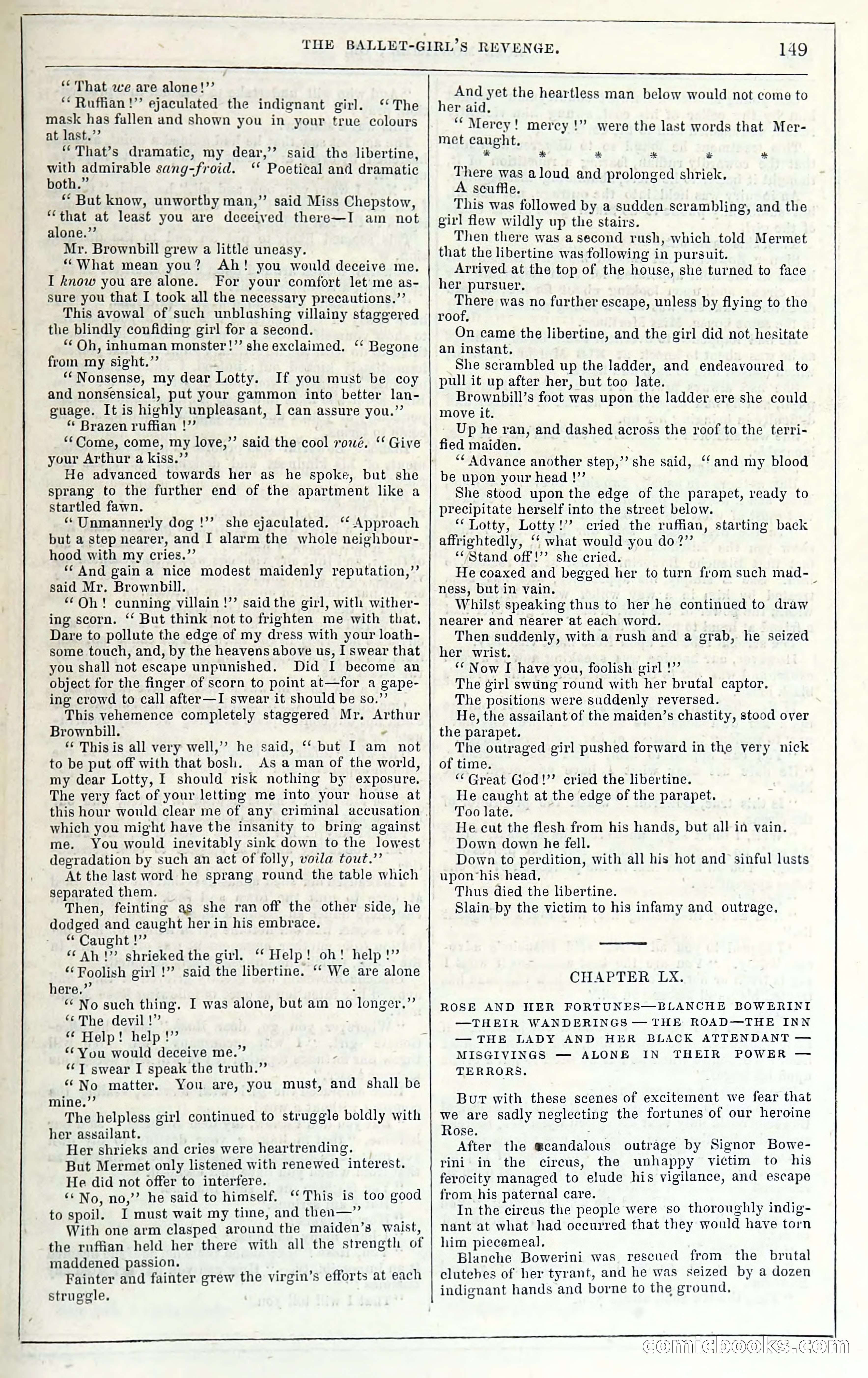 Rose Mortimer; Or, The Ballet-Girl's Revenge — page 155: Penny Dreadfuls, 1865