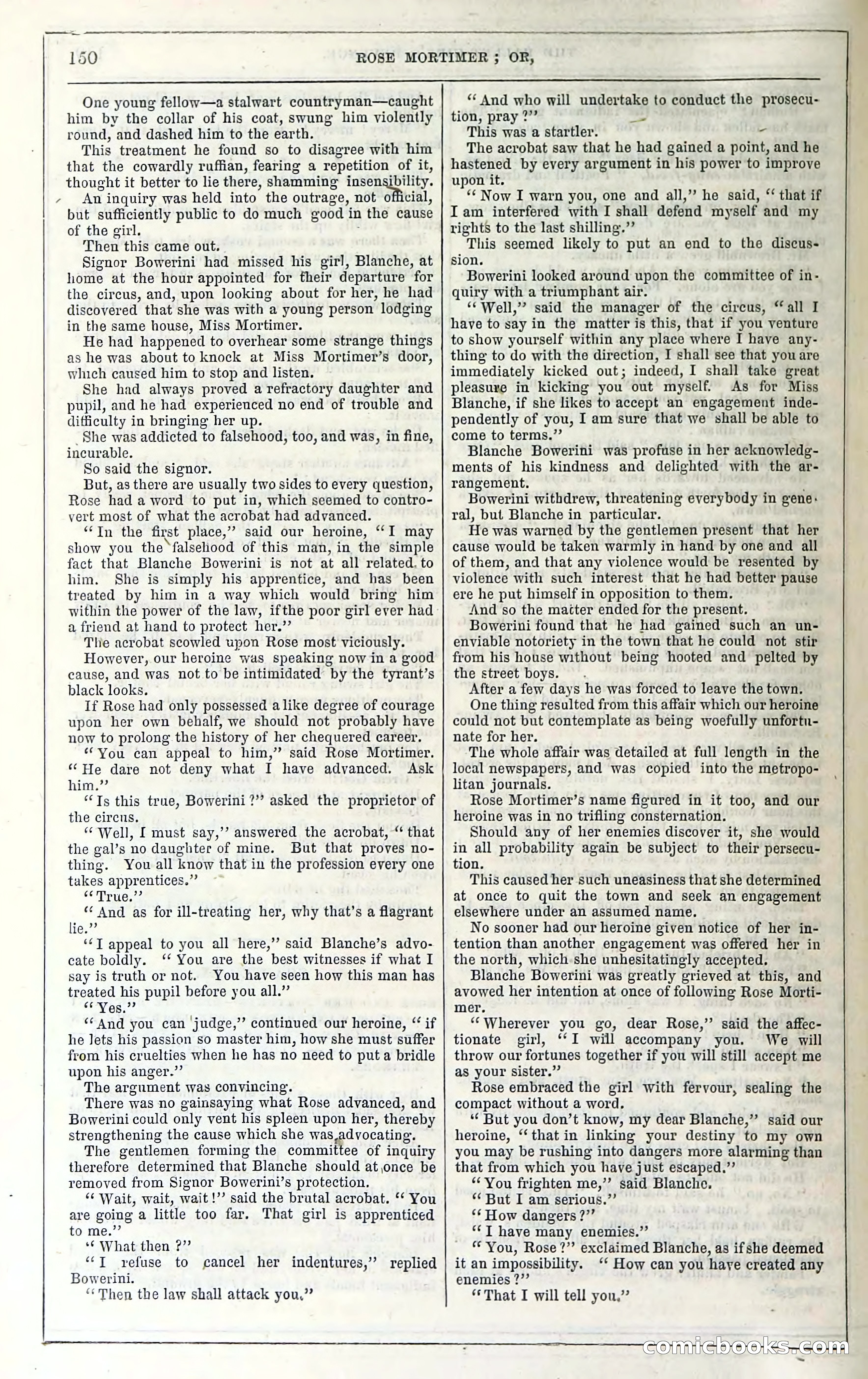Rose Mortimer; Or, The Ballet-Girl's Revenge — page 156: Penny Dreadfuls, 1865