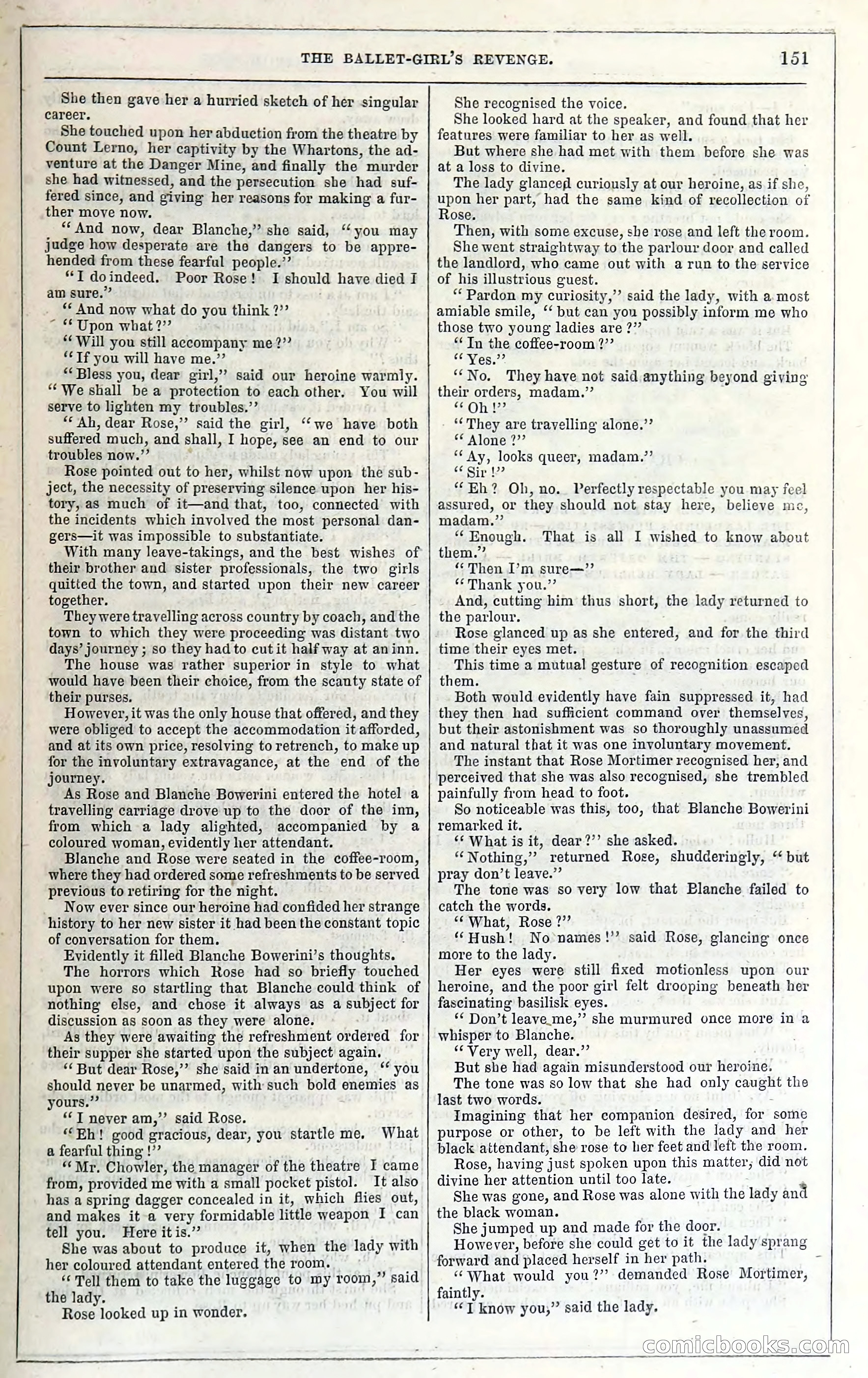 Rose Mortimer; Or, The Ballet-Girl's Revenge — page 157: Penny Dreadfuls, 1865