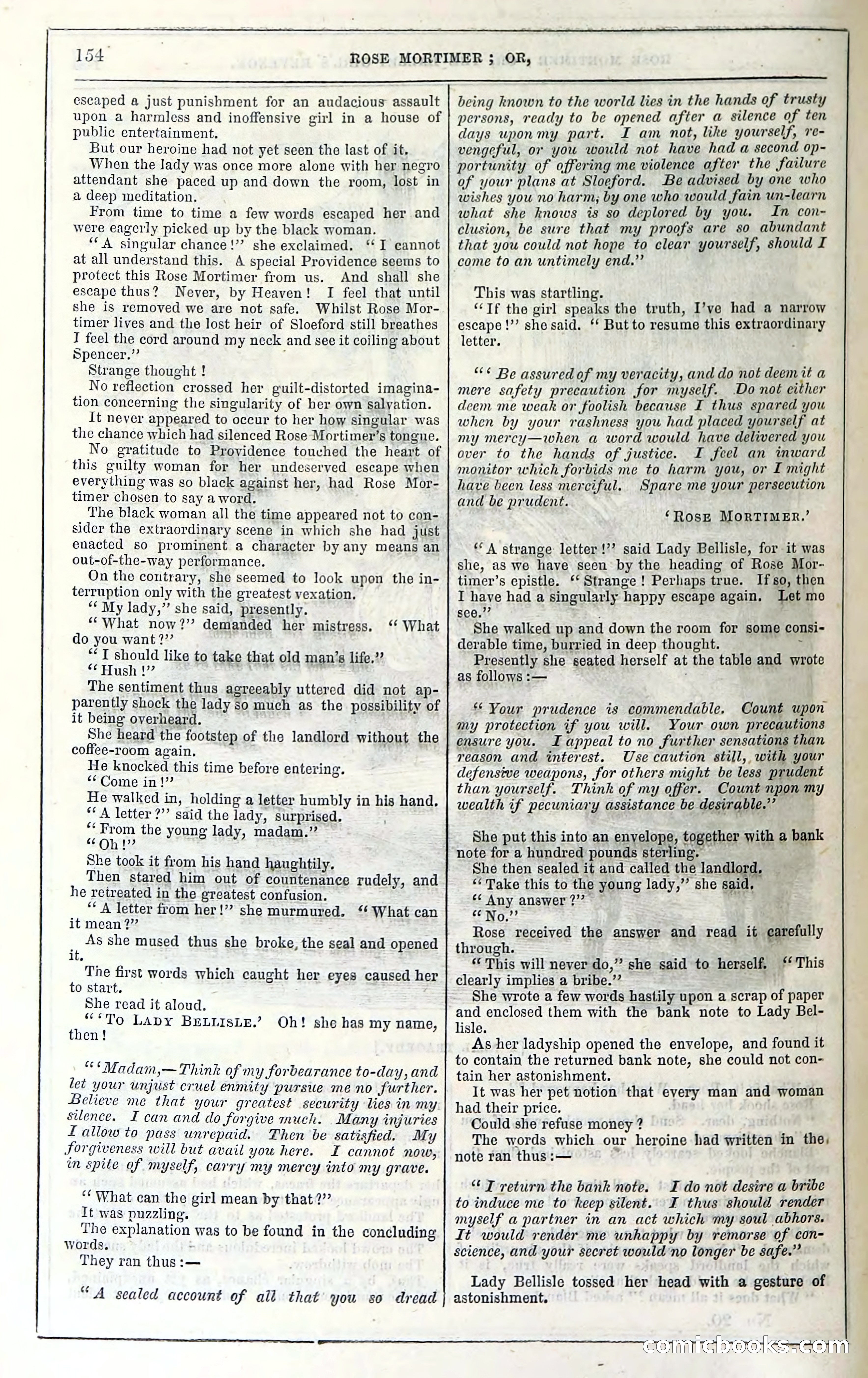 Rose Mortimer; Or, The Ballet-Girl's Revenge — page 160: Penny Dreadfuls, 1865