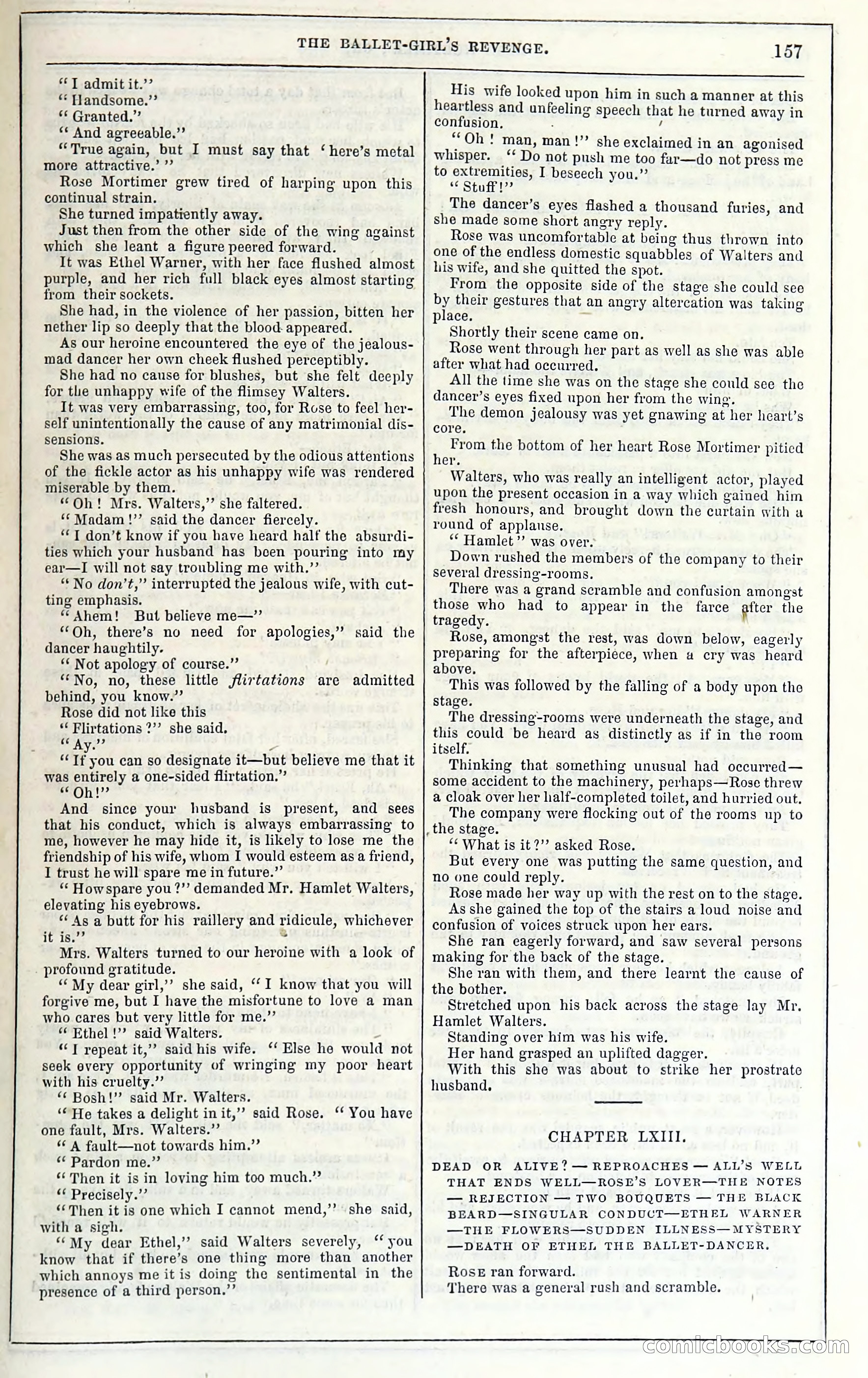 Rose Mortimer; Or, The Ballet-Girl's Revenge — page 163: Penny Dreadfuls, 1865