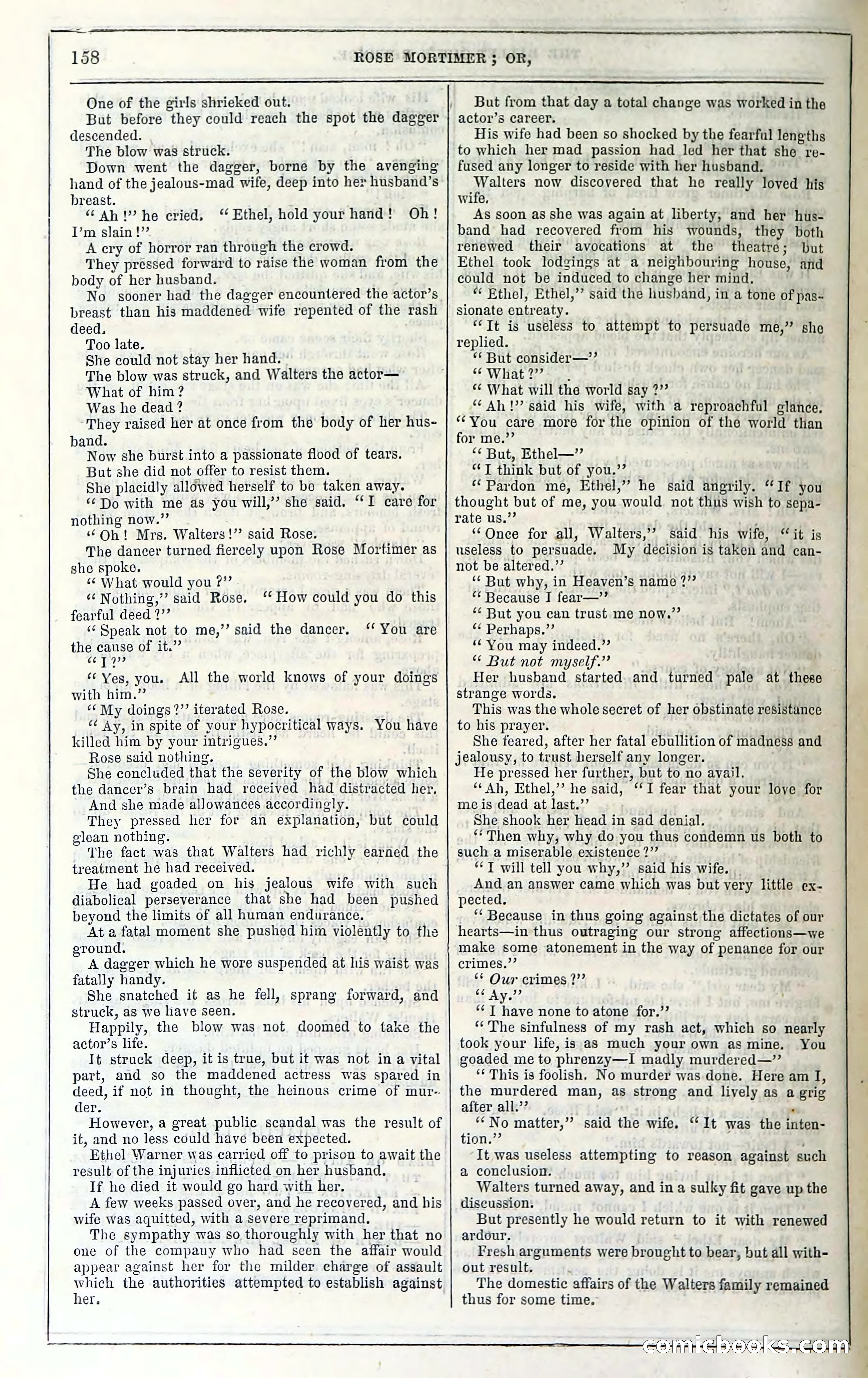Rose Mortimer; Or, The Ballet-Girl's Revenge — page 164: Penny Dreadfuls, 1865