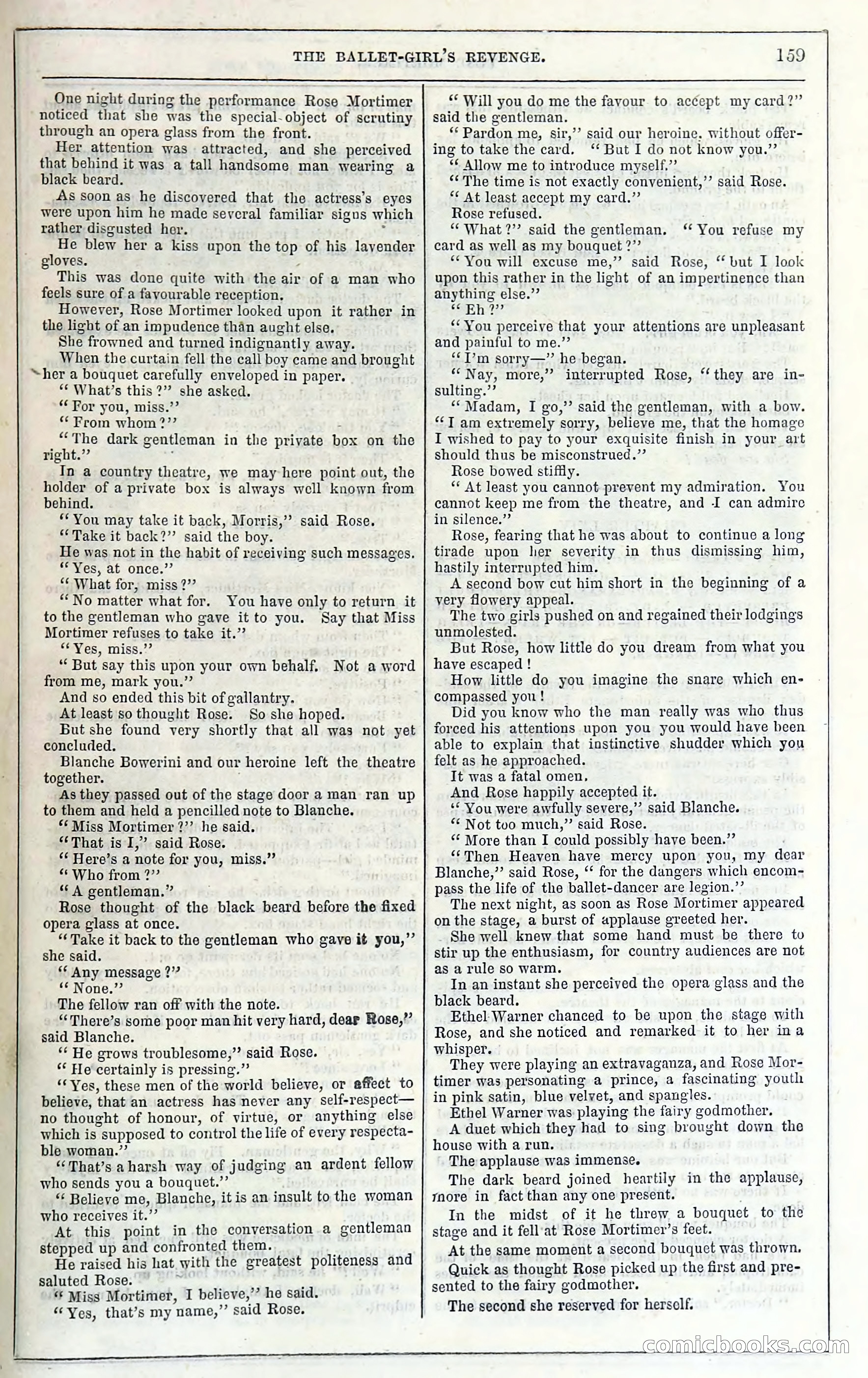 Rose Mortimer; Or, The Ballet-Girl's Revenge — page 165: Penny Dreadfuls, 1865