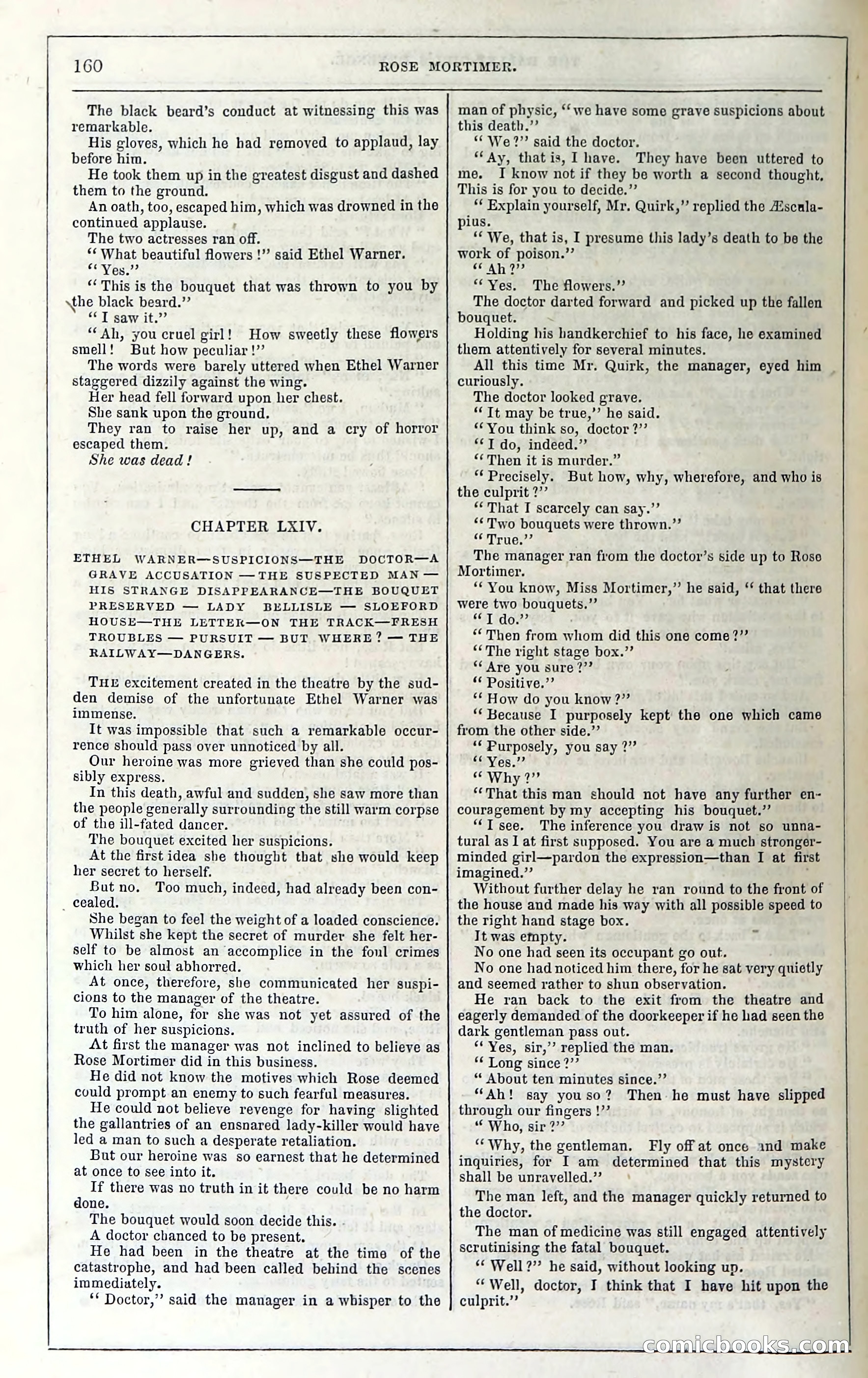 Rose Mortimer; Or, The Ballet-Girl's Revenge — page 166: Penny Dreadfuls, 1865