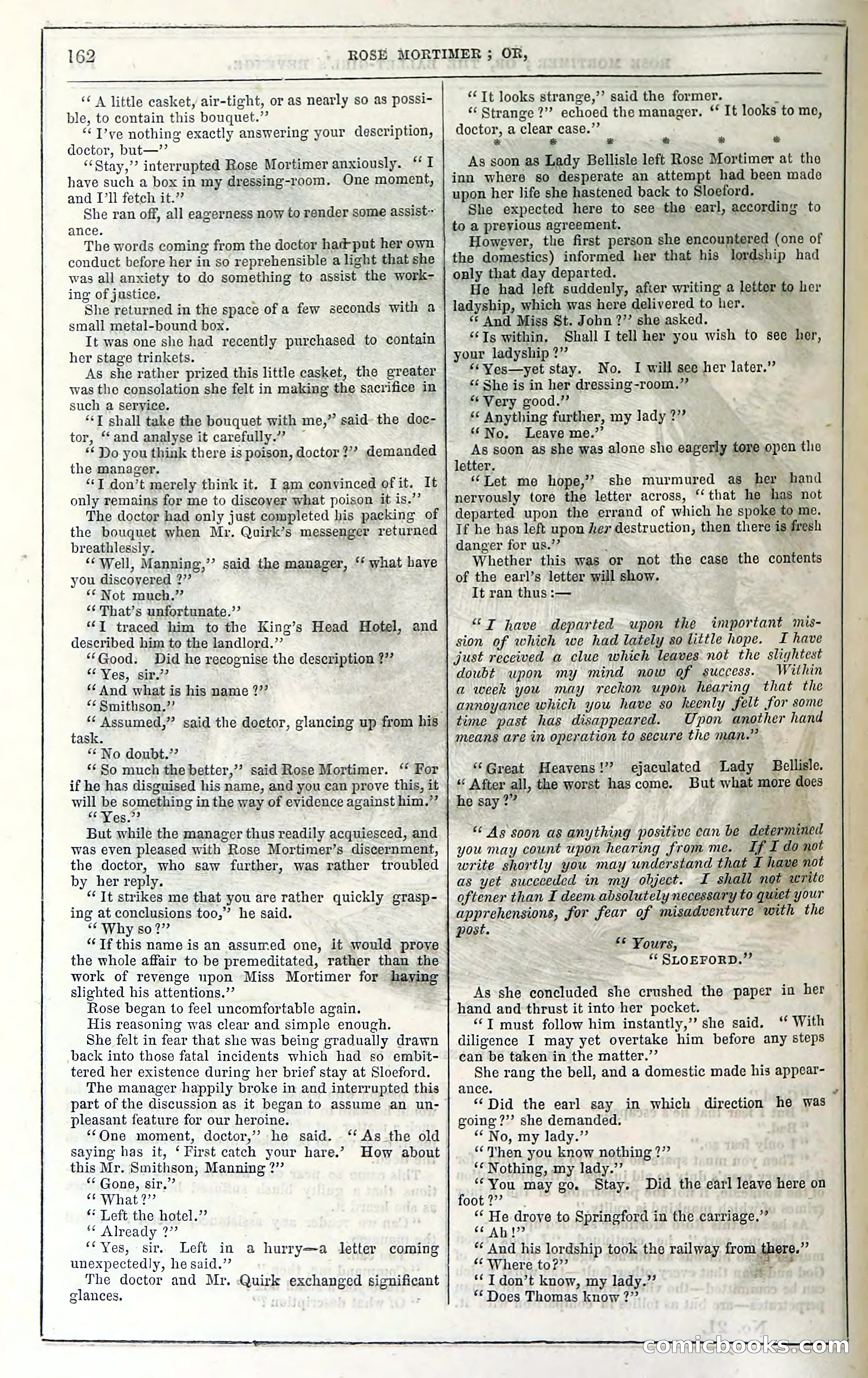 Rose Mortimer; Or, The Ballet-Girl's Revenge — page 168: Penny Dreadfuls, 1865