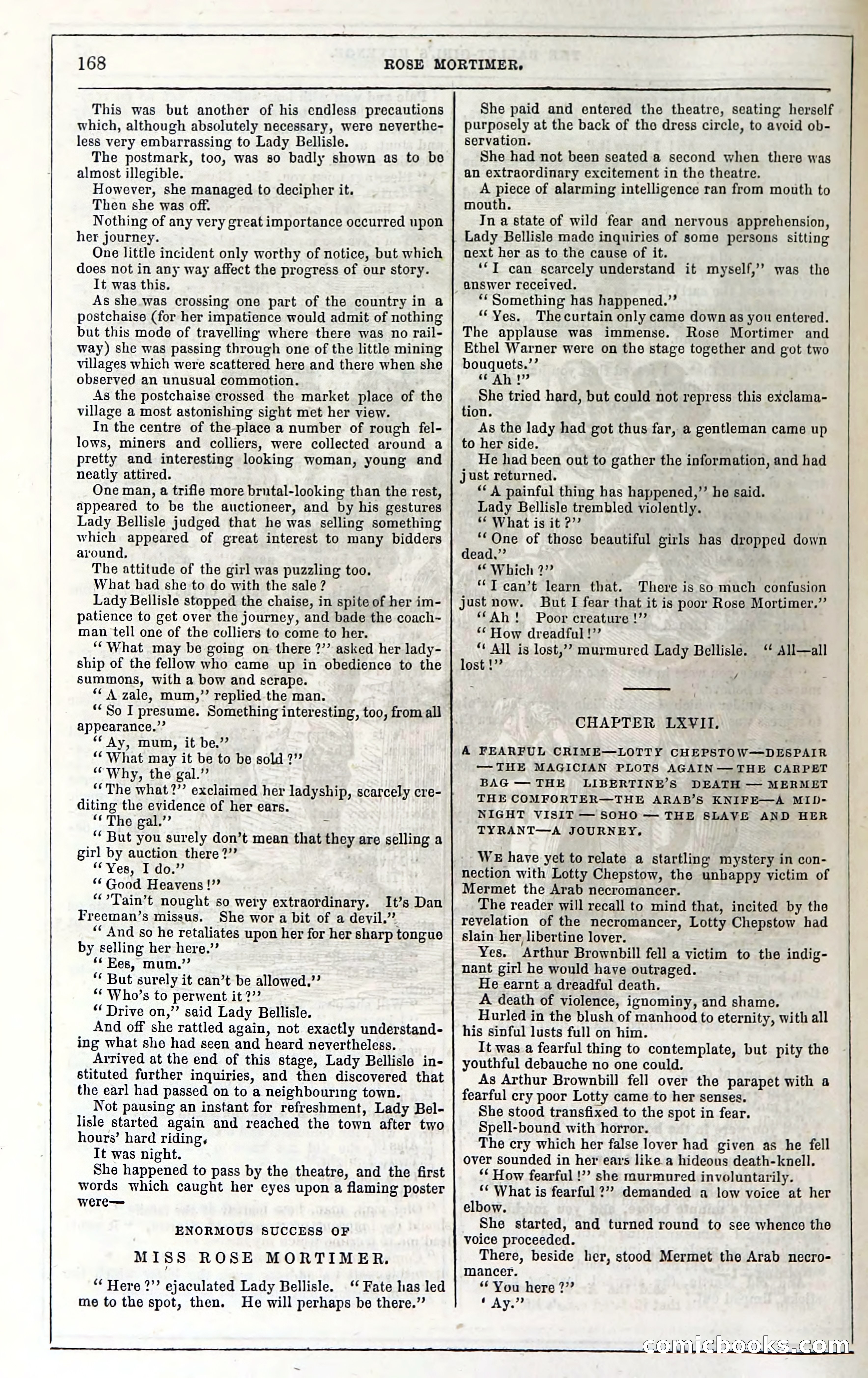 Rose Mortimer; Or, The Ballet-Girl's Revenge — page 174: Penny Dreadfuls, 1865