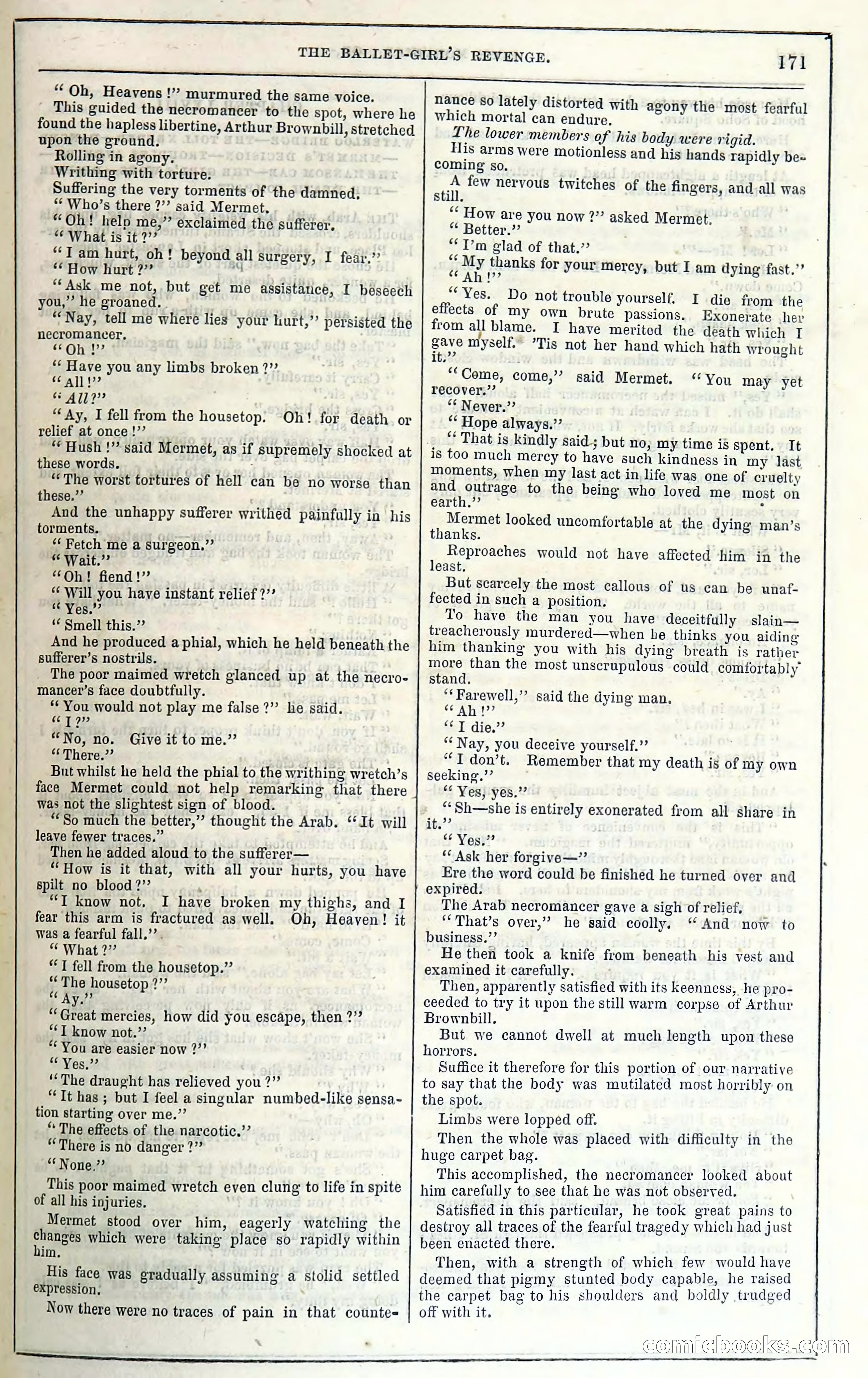 Rose Mortimer; Or, The Ballet-Girl's Revenge — page 177: Penny Dreadfuls, 1865