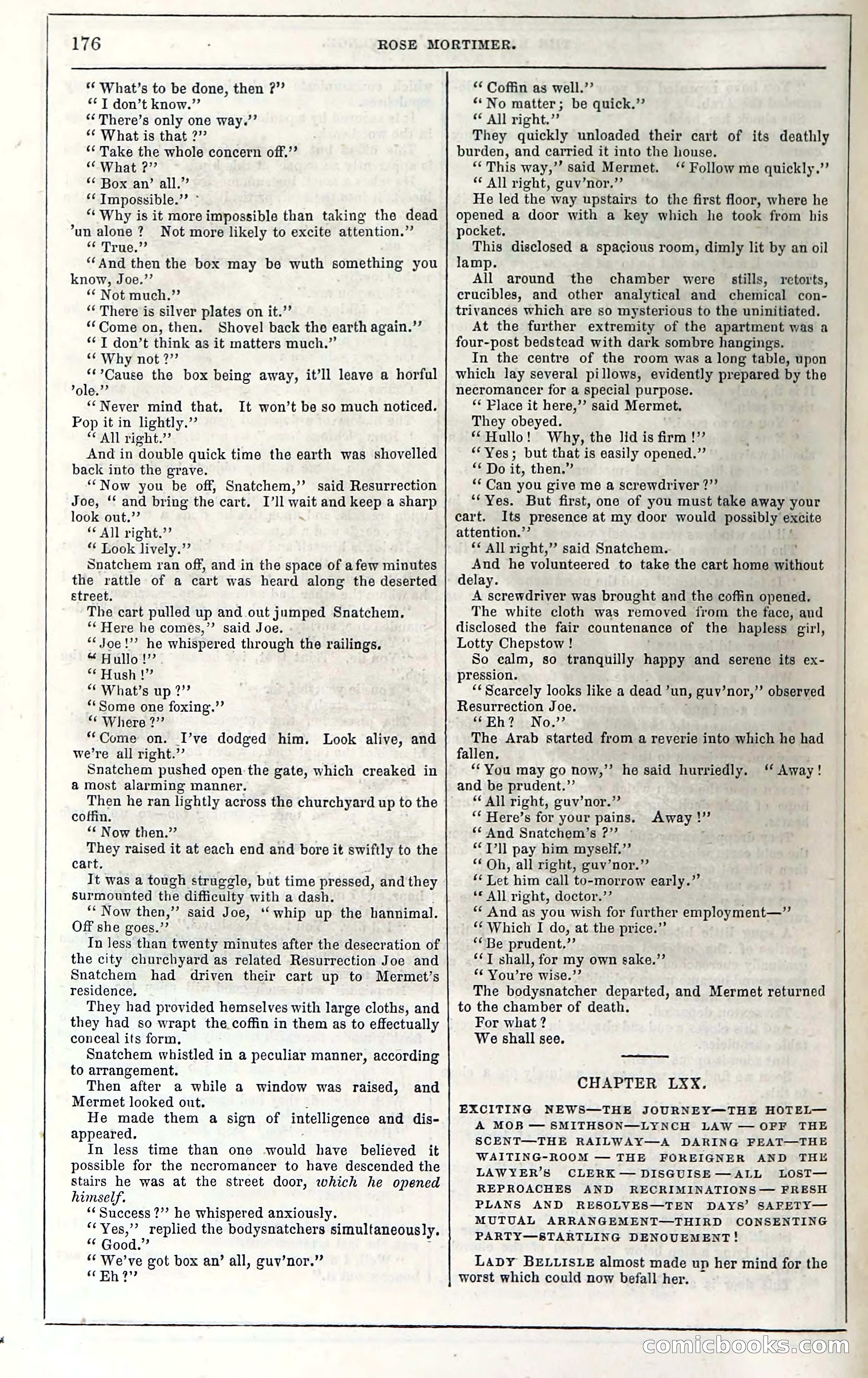 Rose Mortimer; Or, The Ballet-Girl's Revenge — page 182: Penny Dreadfuls, 1865