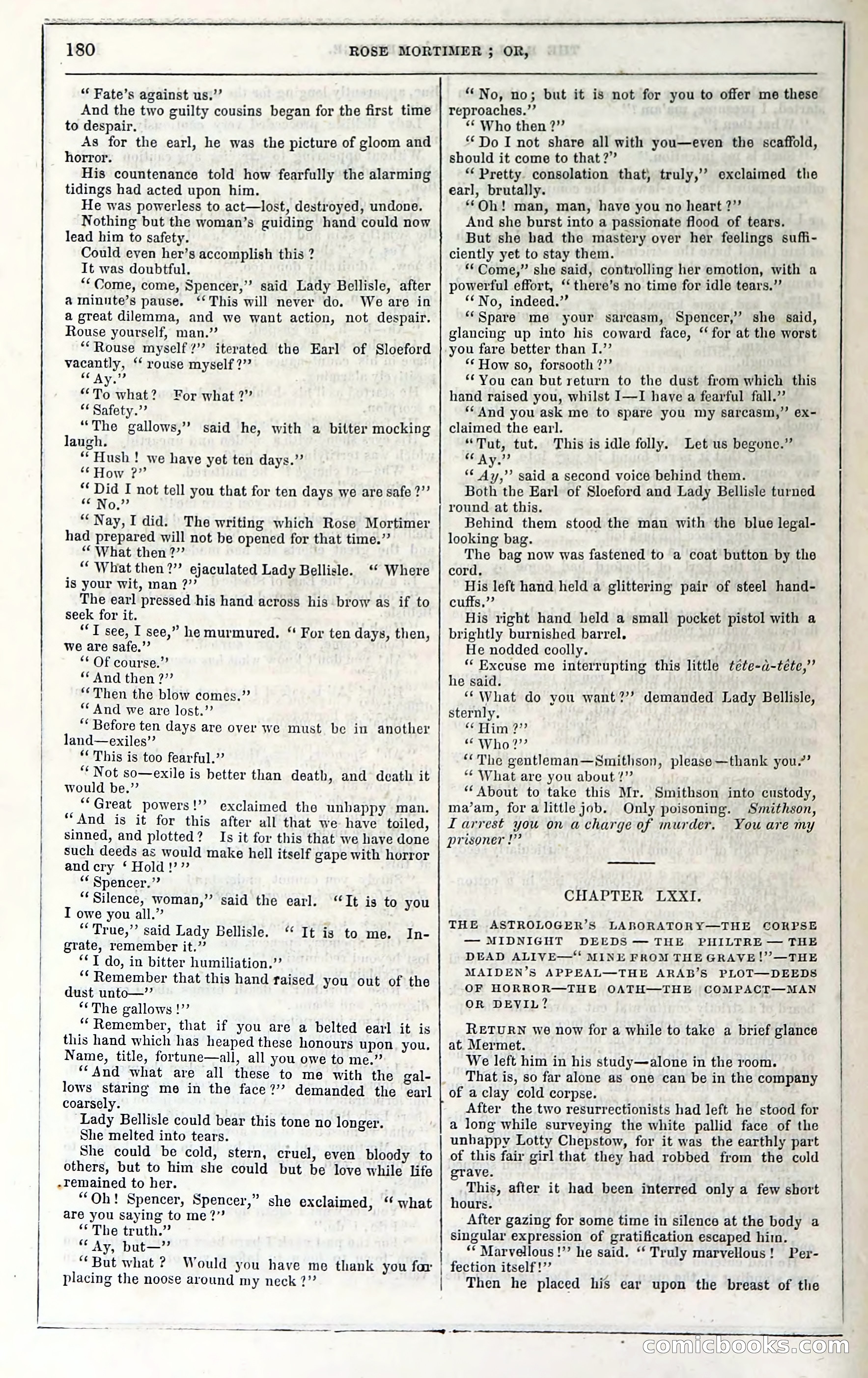 Rose Mortimer; Or, The Ballet-Girl's Revenge — page 186: Penny Dreadfuls, 1865
