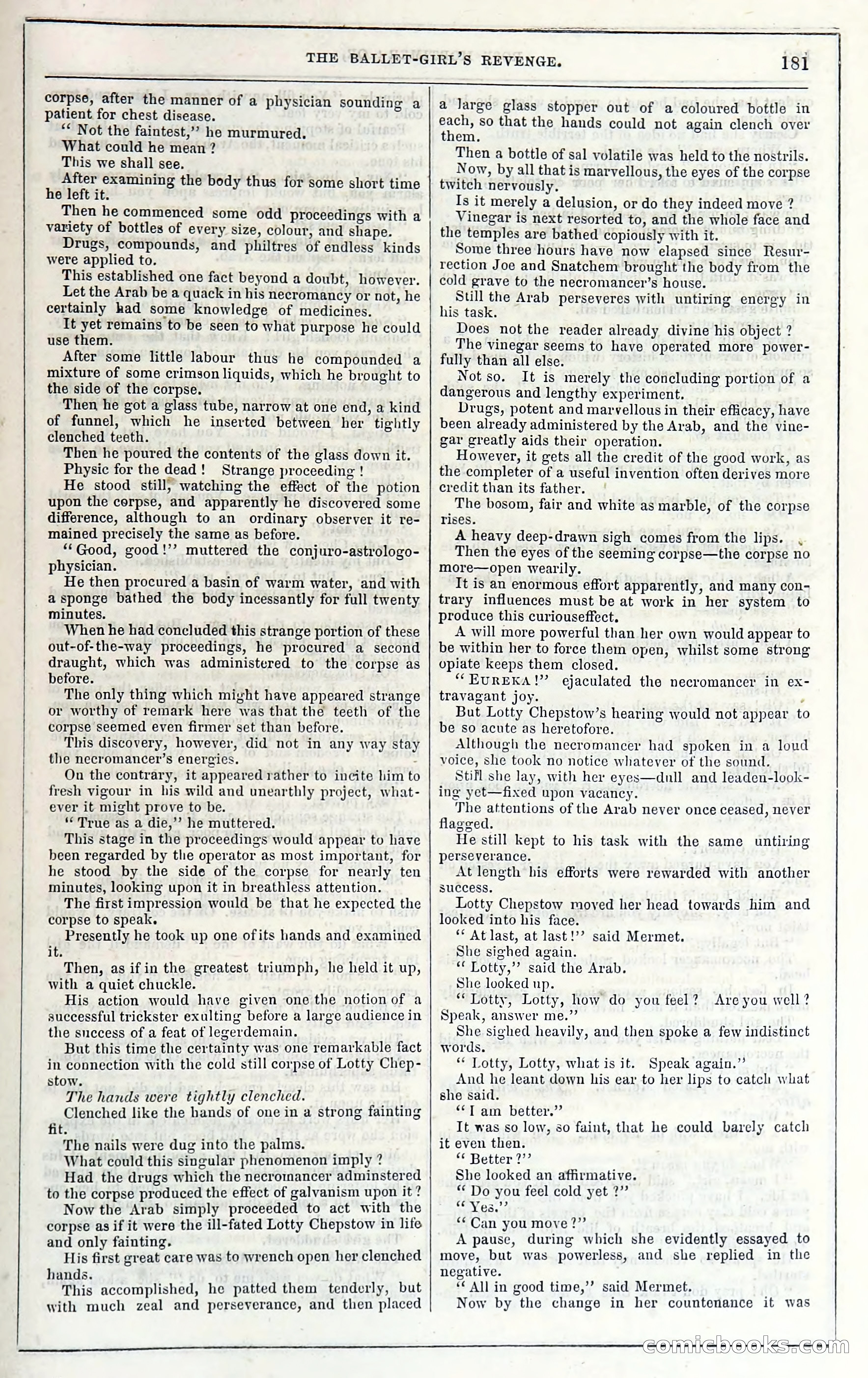 Rose Mortimer; Or, The Ballet-Girl's Revenge — page 187: Penny Dreadfuls, 1865