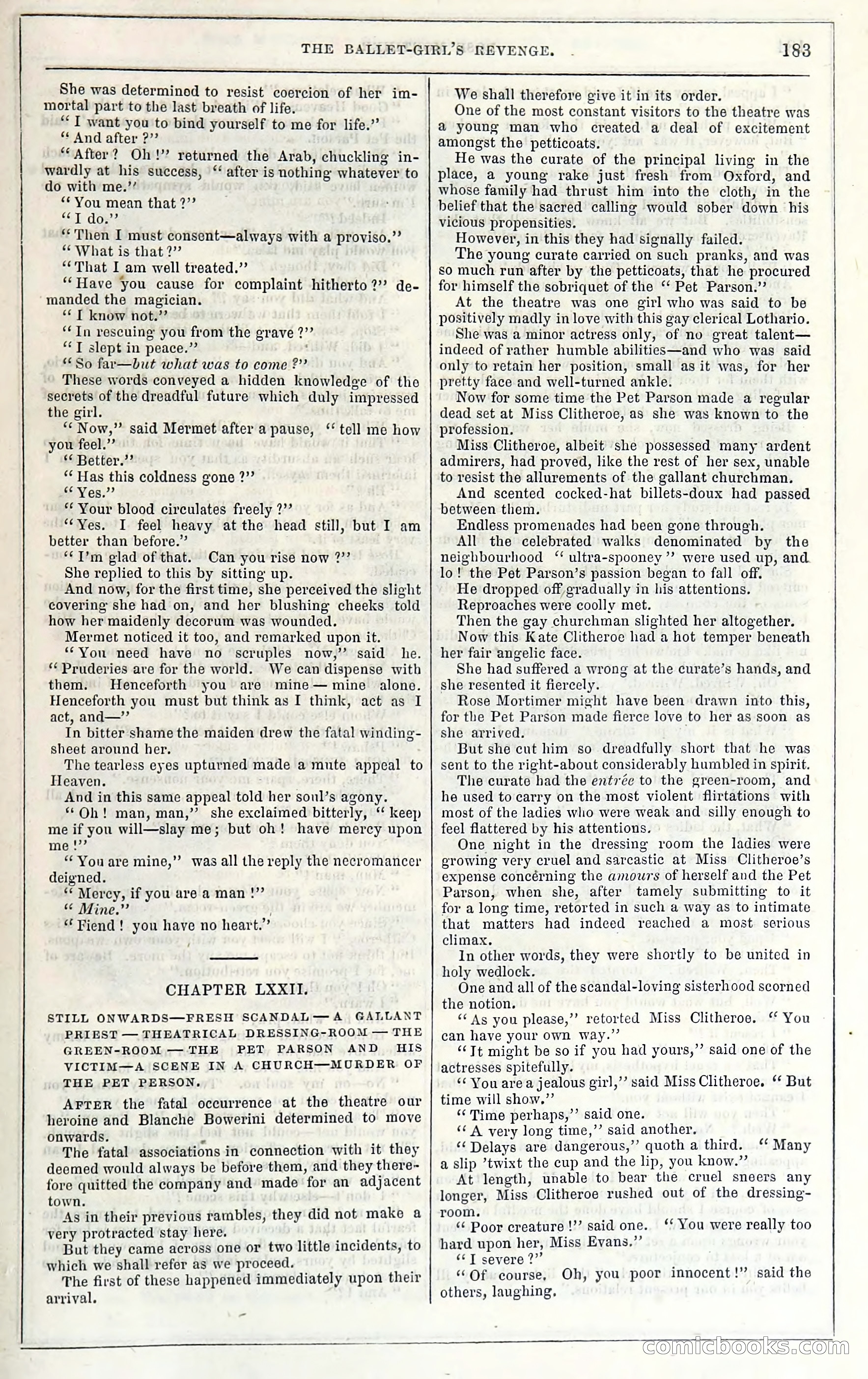 Rose Mortimer; Or, The Ballet-Girl's Revenge — page 189: Penny Dreadfuls, 1865